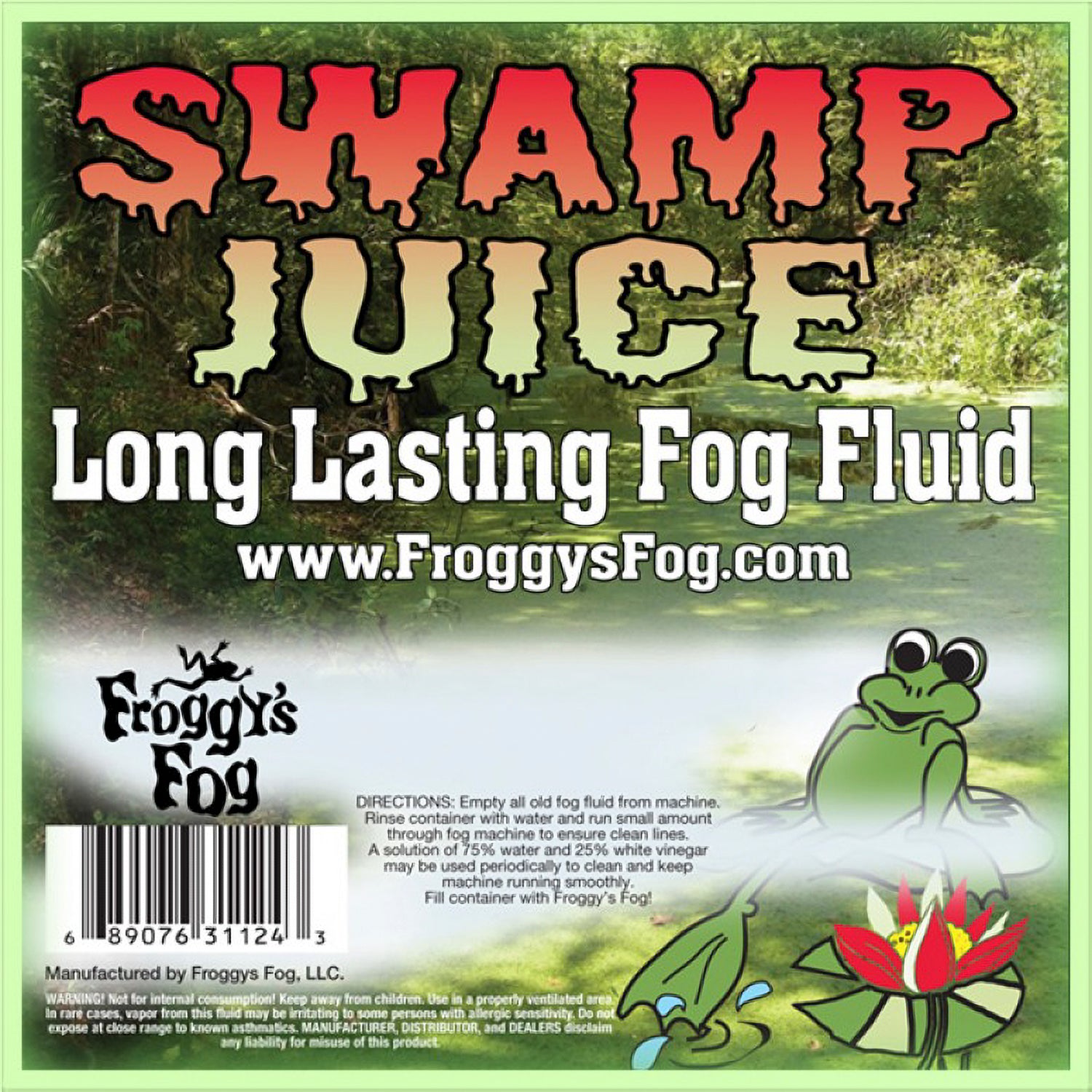 Froggy's Fog Swamp Juice Long Lasting Hang Time Fog Fluid, 1 Gallon (4 Pack)