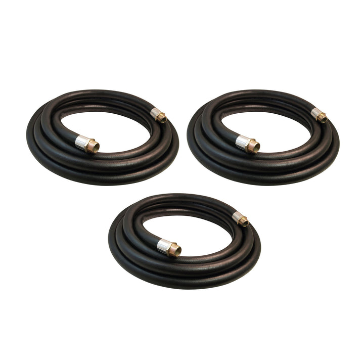 Apache 98108565 1 Inch Diameter 20 Foot Farm Fuel Transfer Hose, Black (3 Pack) - VMInnovations