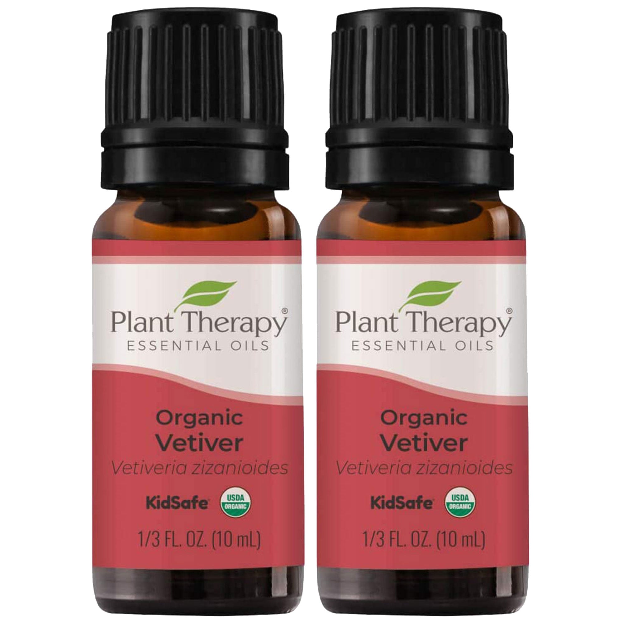 Plant Therapy Aromatherapy 10mL Essential Oil, 1/3oz, Organic Vetiver (2 Pack)