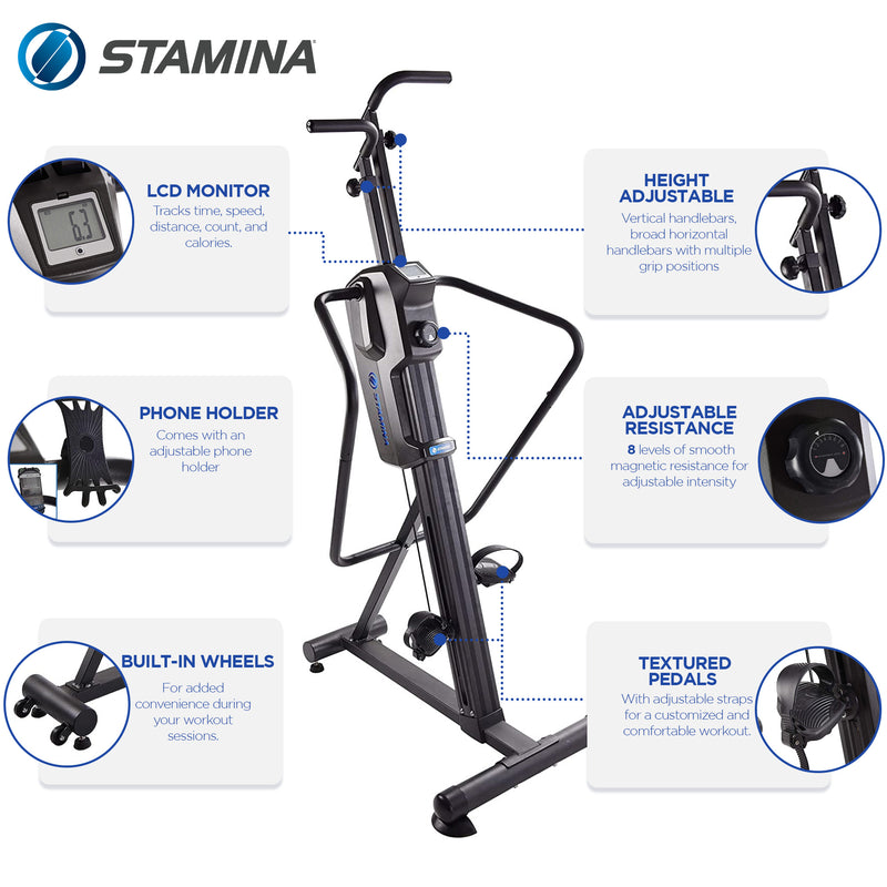 Stamina Products 55-2125 Cardio Climber Home Workout Fitness Exercise Machine