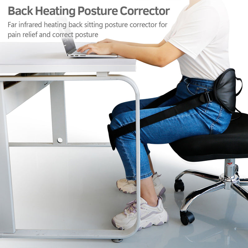 UTK Jade Stone Infrared Lower Back Lumbar Support Posture Corrector Heating Pad