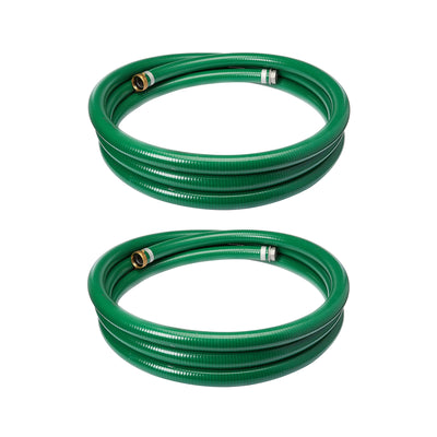 Apache 98128010 1.5" Diameter 20' Long PVC Style G Suction Hose, Green (2 Pack)