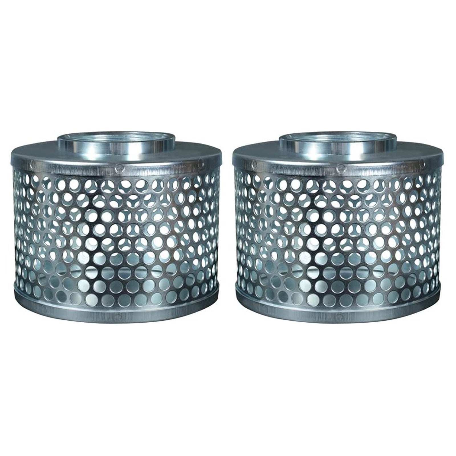 Apache 70001500 Rust-Resistant Plated Steel Suction Strainer, Silver  (2 Pack) - VMInnovations