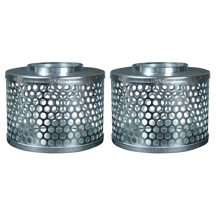 Apache 70001500 Rust-Resistant Plated Steel Suction Strainer, Silver  (2 Pack) - VMInnovations