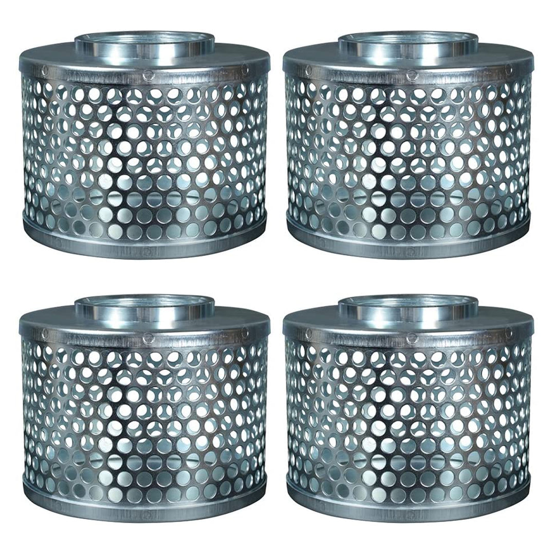 Apache 70001500 Rust-Resistant Plated Steel Suction Strainer, Silver (4 Pack) - VMInnovations