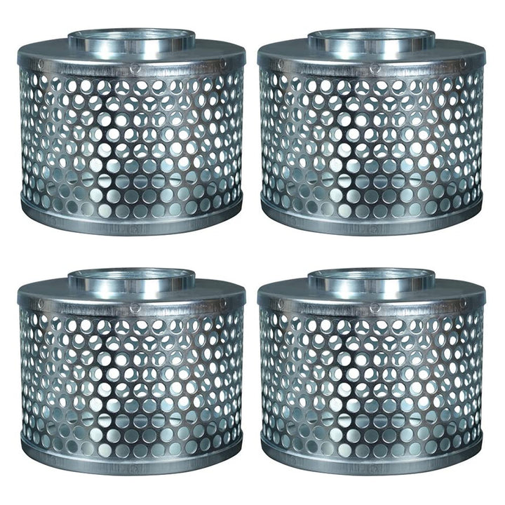 Apache 70001500 Rust-Resistant Plated Steel Suction Strainer, Silver (4 Pack) - VMInnovations