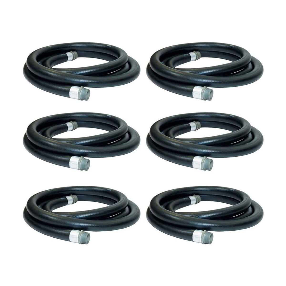 Apache 1 Inch Diameter 20 Foot Length 60 PSI Farm Fuel Transfer Hose (6 Pack)
