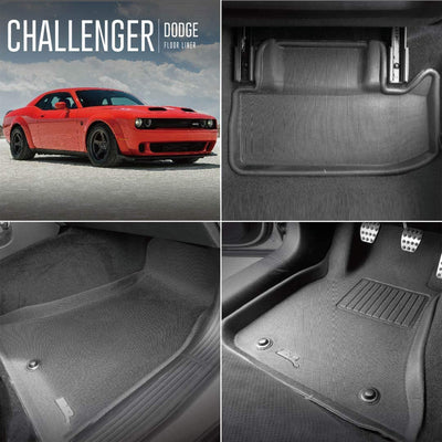 3D MAXpider Kagu Series Custom Fit Floor Mat Liner Set for 2021 Dodge Challenger