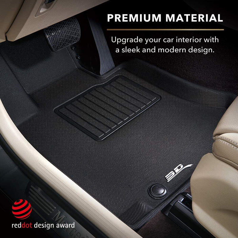 3D MAXpider Kagu Series Custom Fit All-Weather Floor Mat Liner Set Compatible with 2020 to 2021 Hyundai Tuscon Models, Front & Back, Black