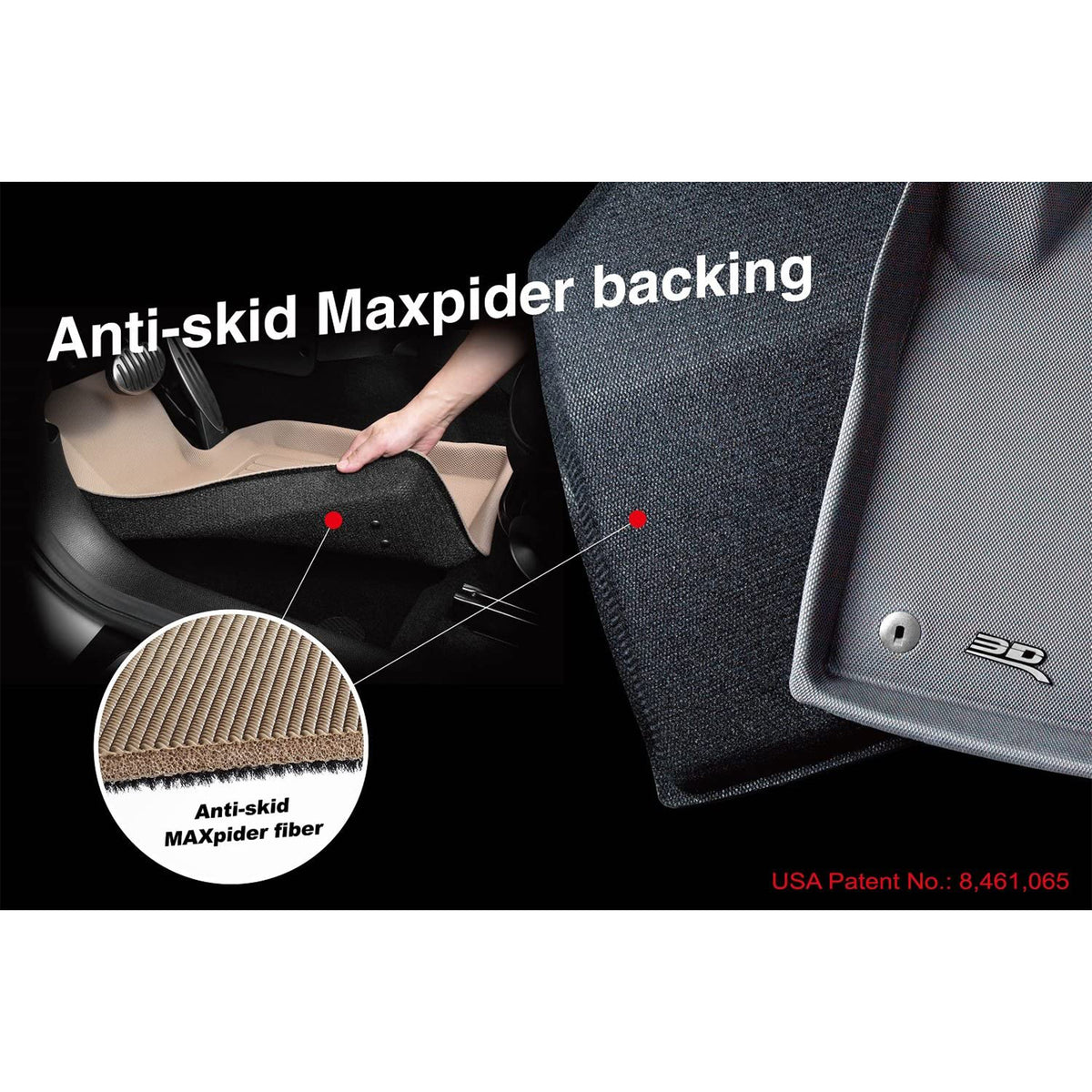 3D MAXpider Kagu Series All-Weather Cargo Mat Liner for 2018-23 Volkswagen Atlas