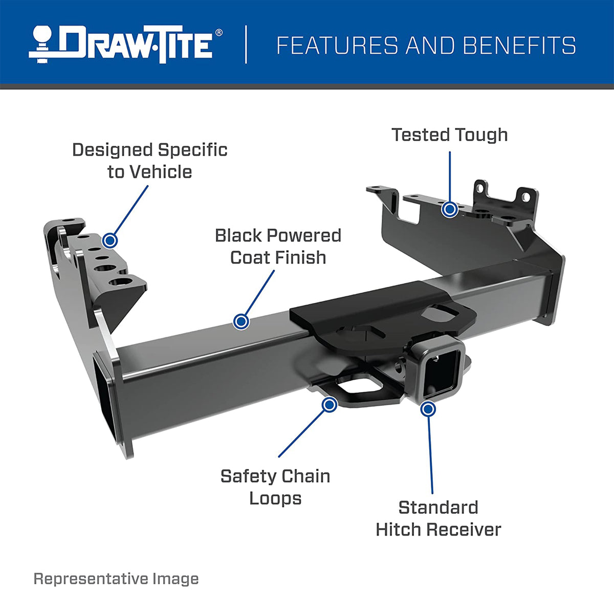 Draw-Tite 45519 Titan Class V Trailer Hitch w/ 2 1/2" Square Receiver (Open Box)