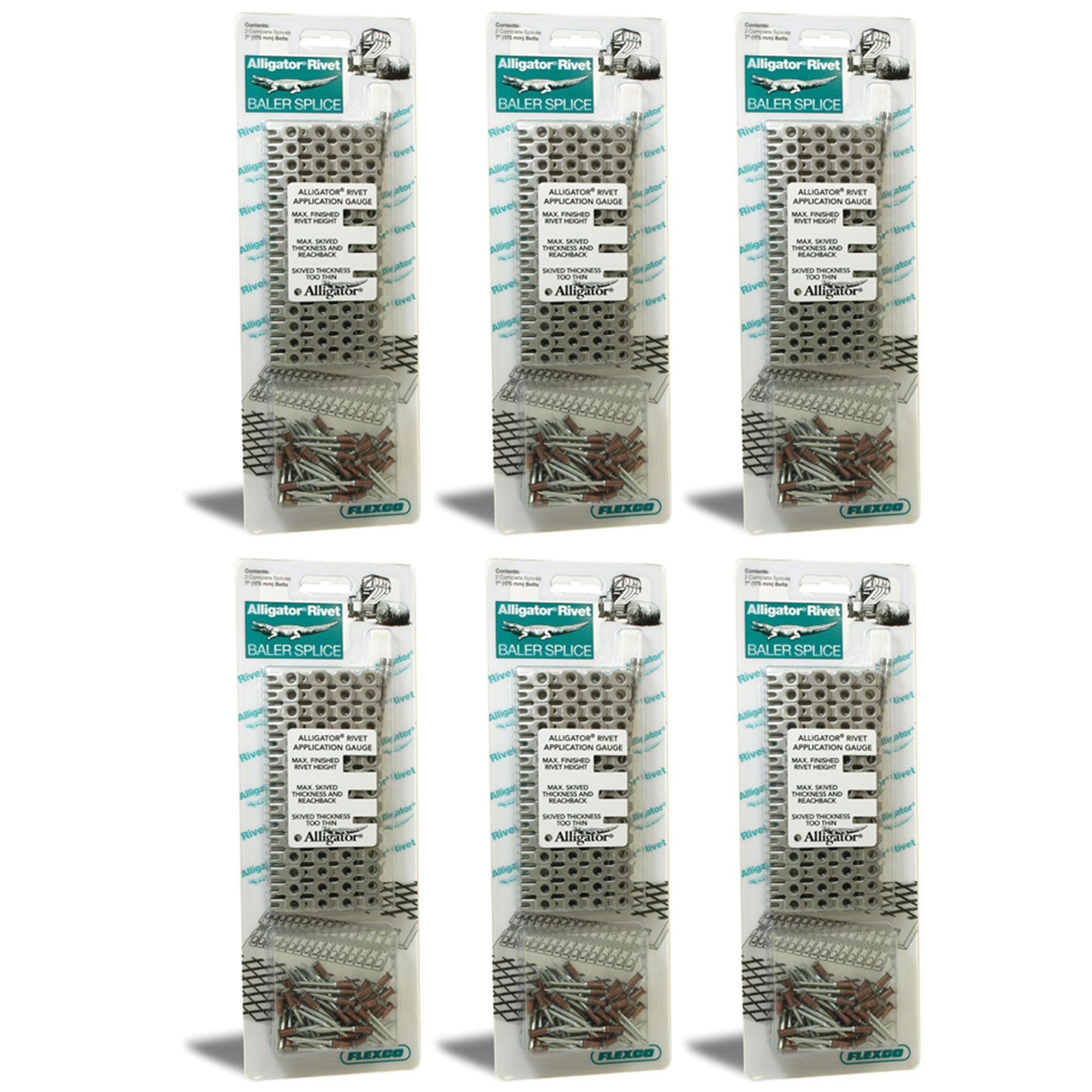 Apache 25085381 Stainless Steel Alligator 7 Inch Rivet Belt Fastener (12 Pack)