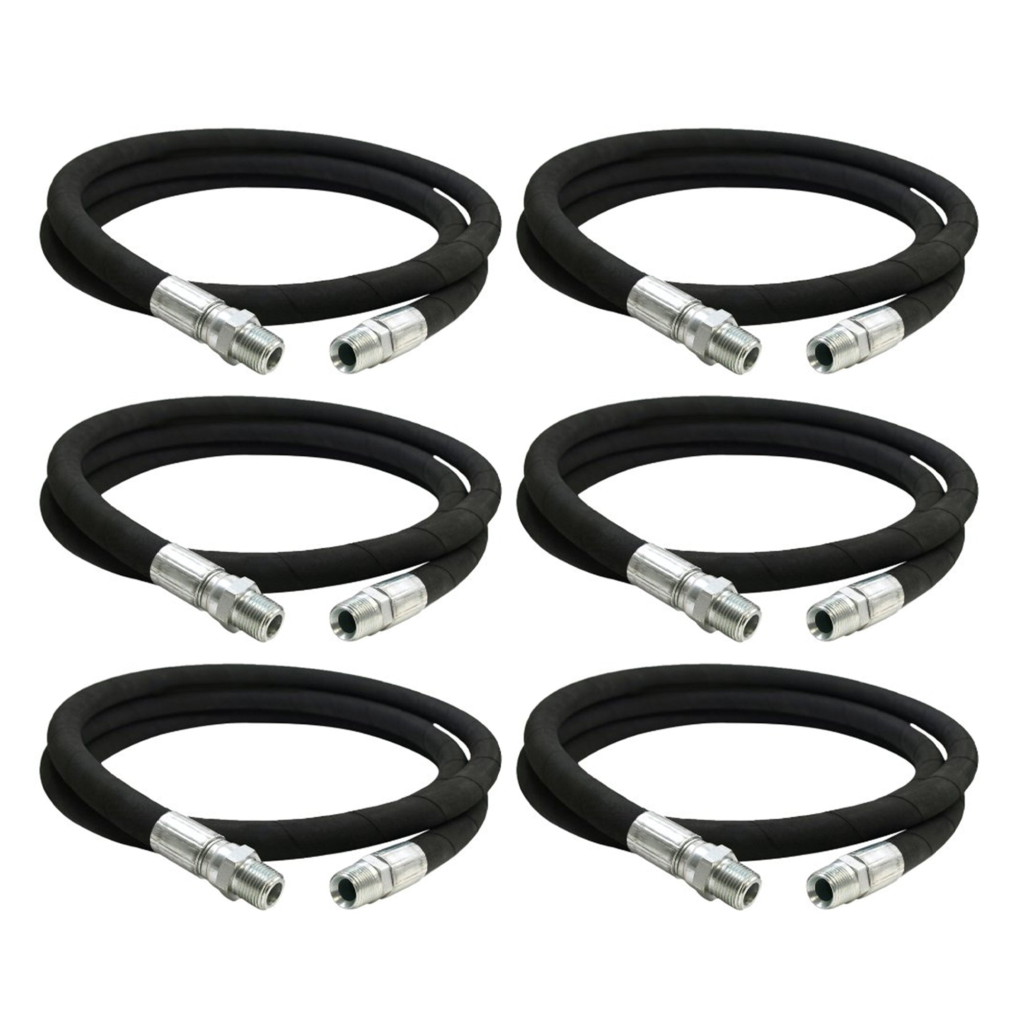 Apache 98398625 1/2 x 96 Inch Hydraulic Hose Assembly, Male Swivel (6 Pack) - VMInnovations