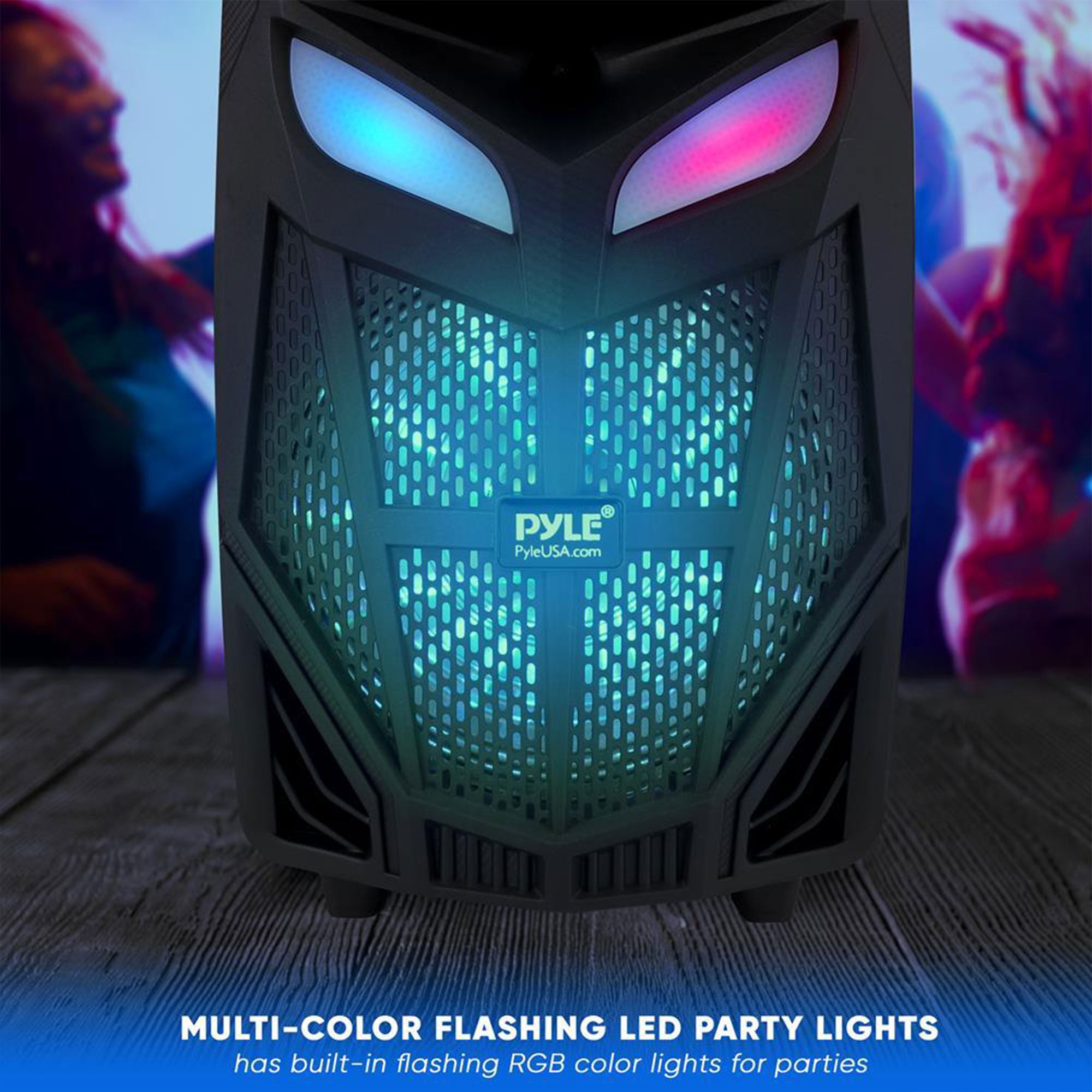 Pyle Multi Purpose 600 Watt Bluetooth Boombox Speaker System with LED Lights - VMInnovations