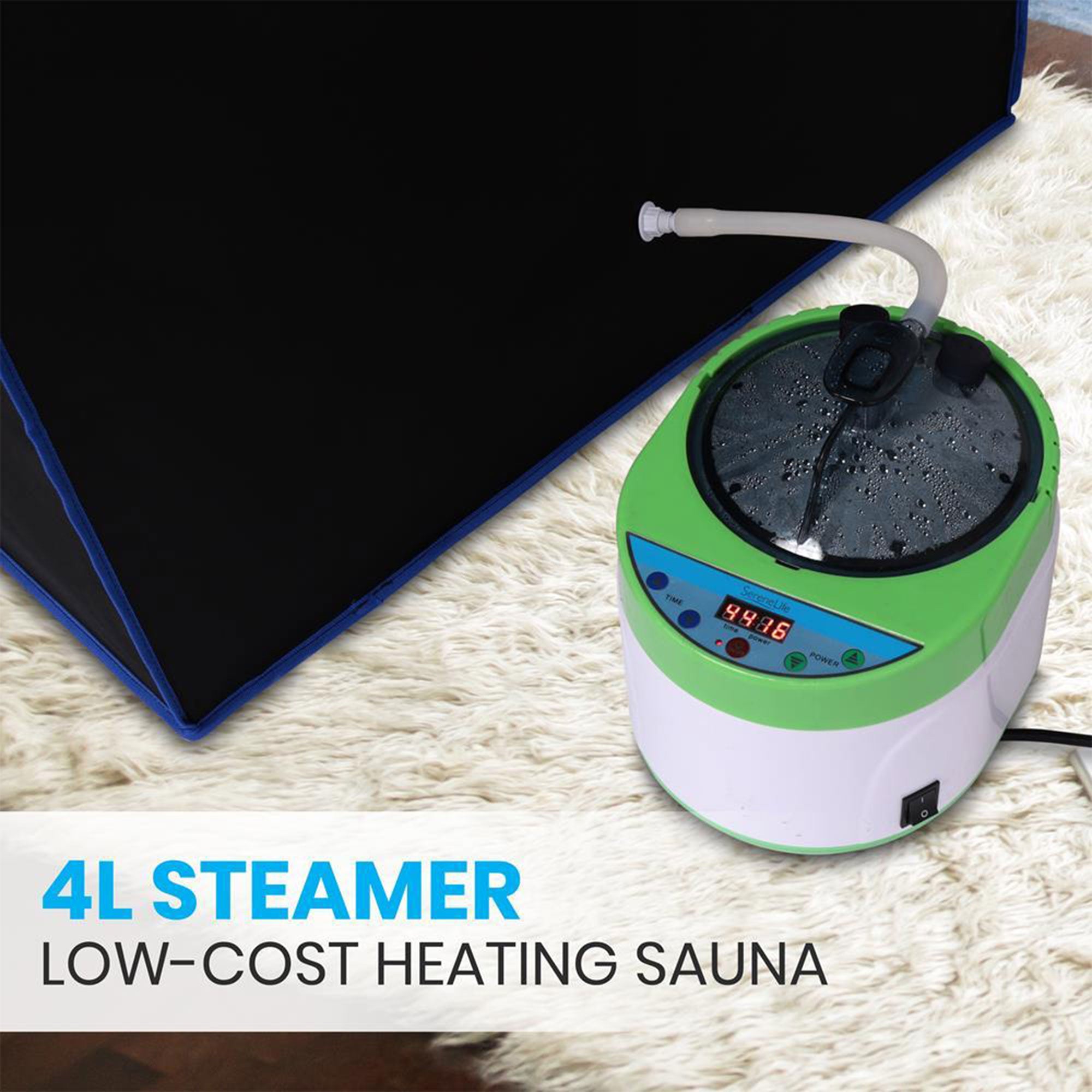 SereneLife Portable Full Size Personal Home Spa Steam Sauna w/ Remote (Open Box) - VMInnovations