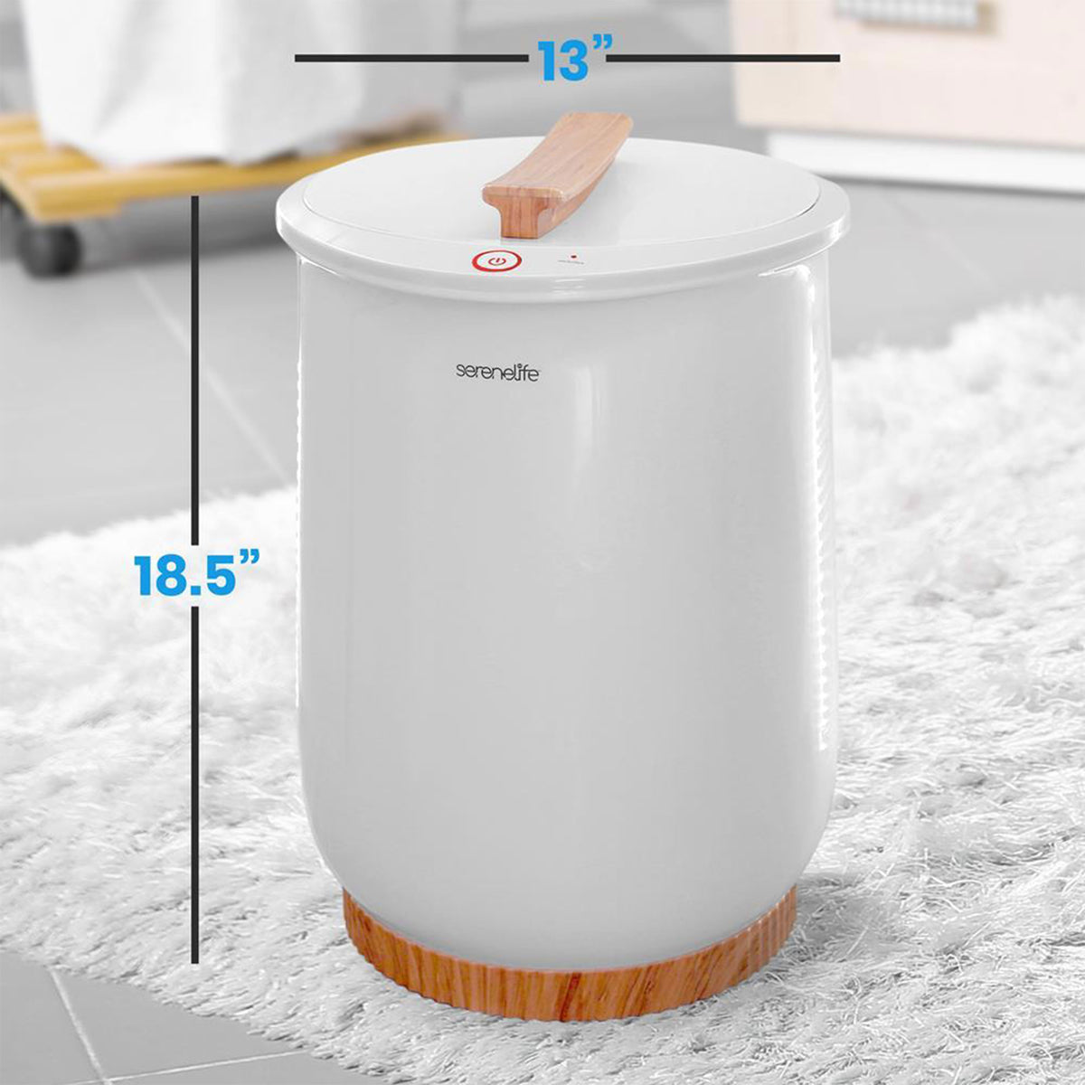 SereneLife Luxury Bathroom Spa Bucket Towel Warmer for Bathrobes (Open Box)
