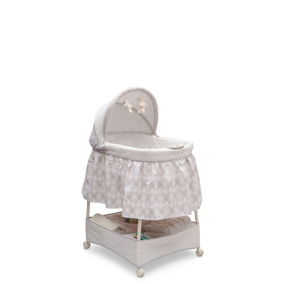 Delta Children Canopy Newborn Gliding Bassinet with Storage Space (Open Box)