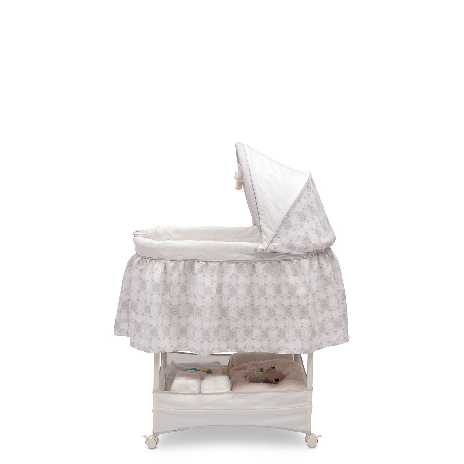 Delta Children Canopy Newborn Gliding Bassinet with Storage Space (Open Box)