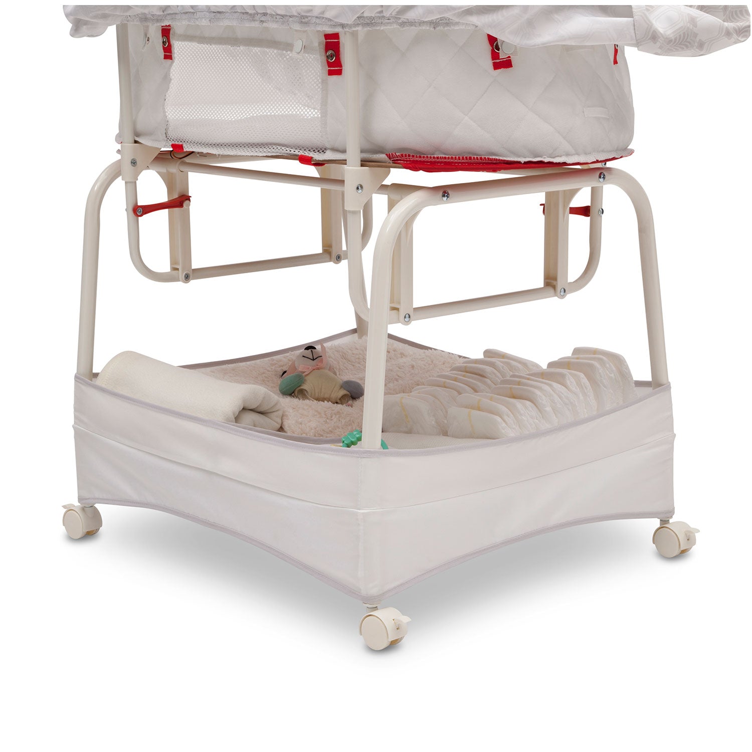 Delta Children Canopy Newborn Gliding Bassinet with Storage Space (Open Box)