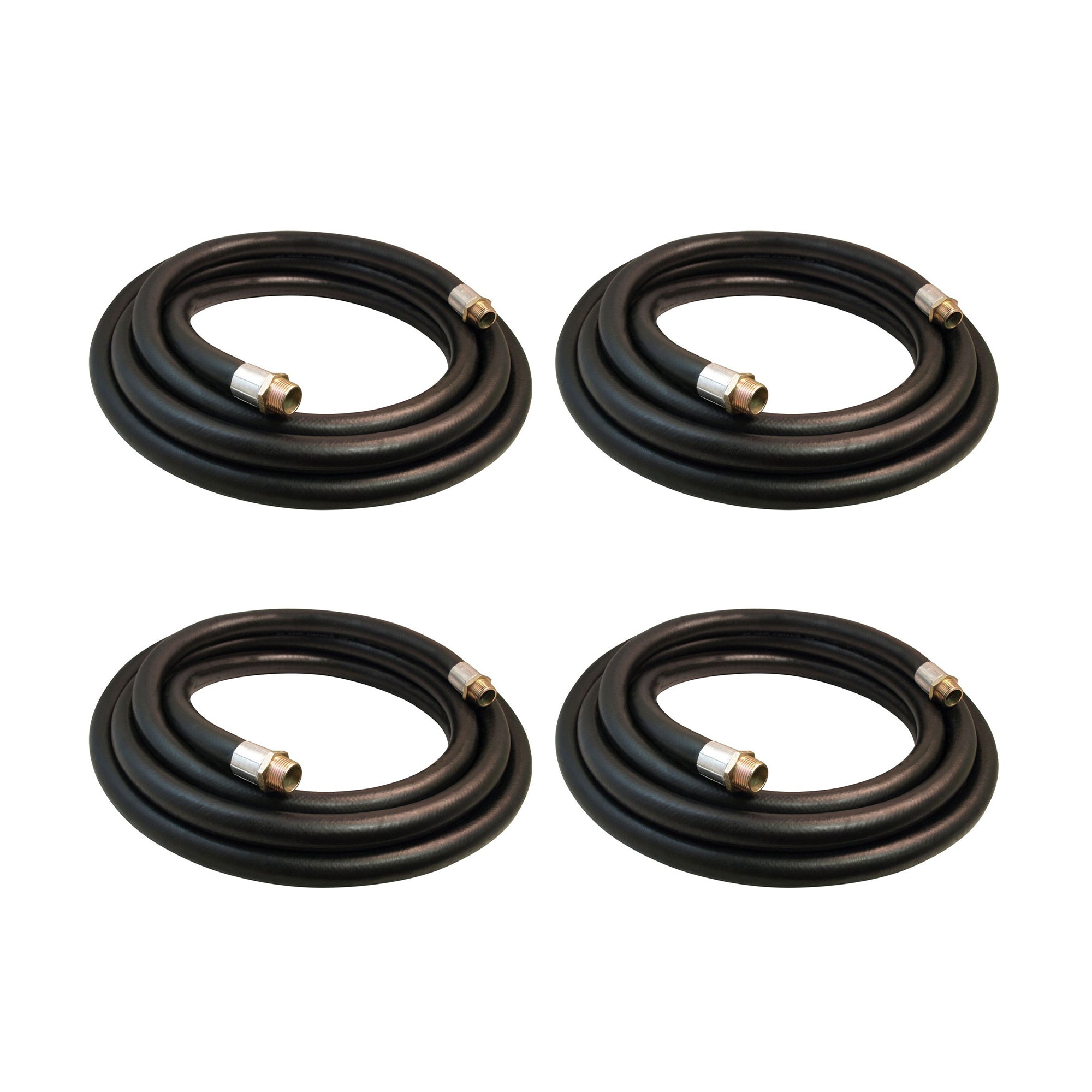 Apache 1 Inch Diameter 14 Foot Length Farm Fuel Transfer Hoses, Black (4 Pack)