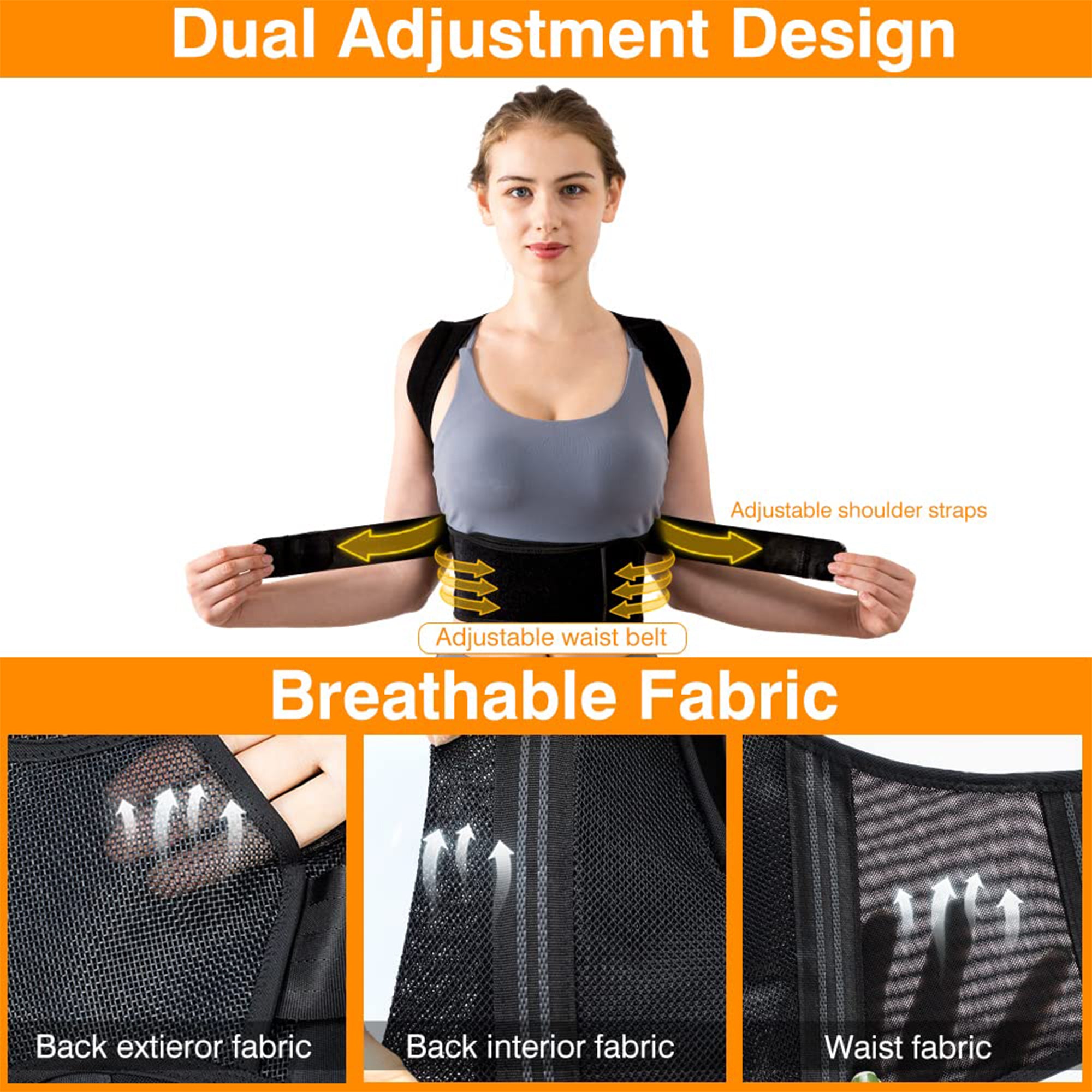 MALOOW Posture Correcting Back Brace for Upper Body Pain Relief, Medium (Used) - VMInnovations