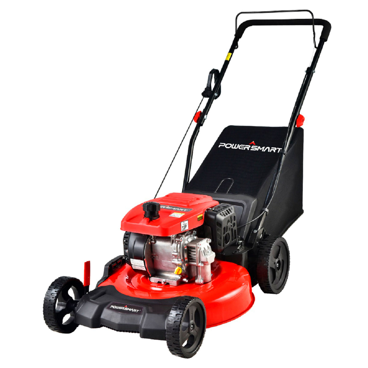 Power Smart DB2321PH Gas Powered Push Lawn Mower with 3 In 1 Cutting System, Red