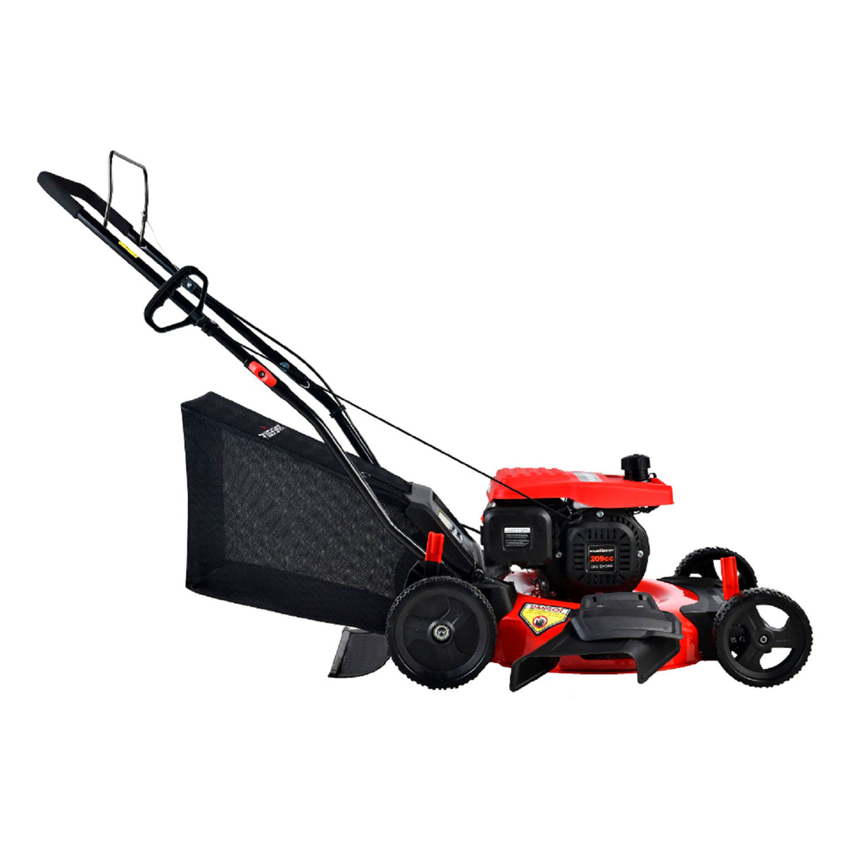 Power Smart DB2321PH Gas Powered Push Lawn Mower with 3 In 1 Cutting System, Red