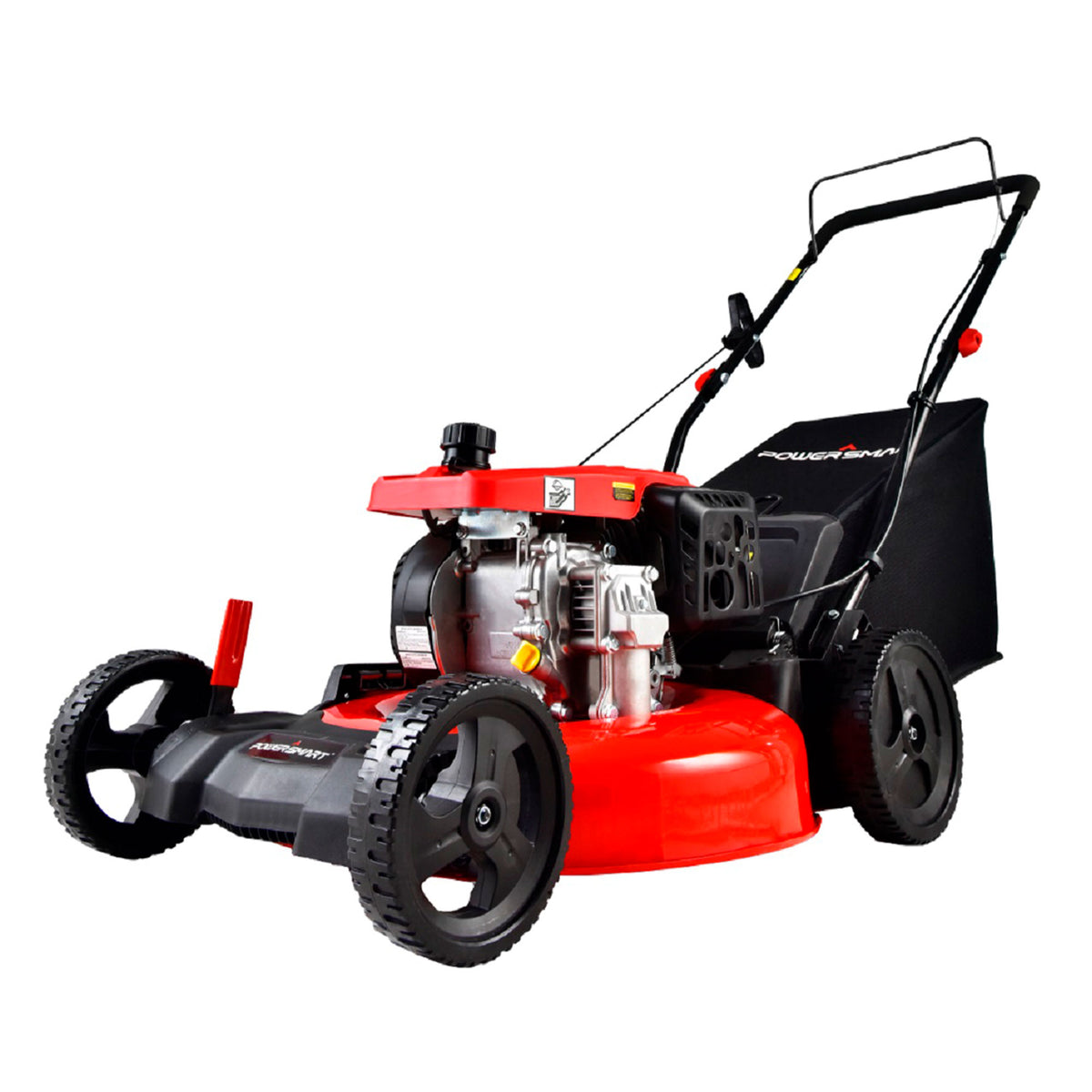 Power Smart DB2321PH Gas Powered Push Lawn Mower with 3 In 1 Cutting System, Red