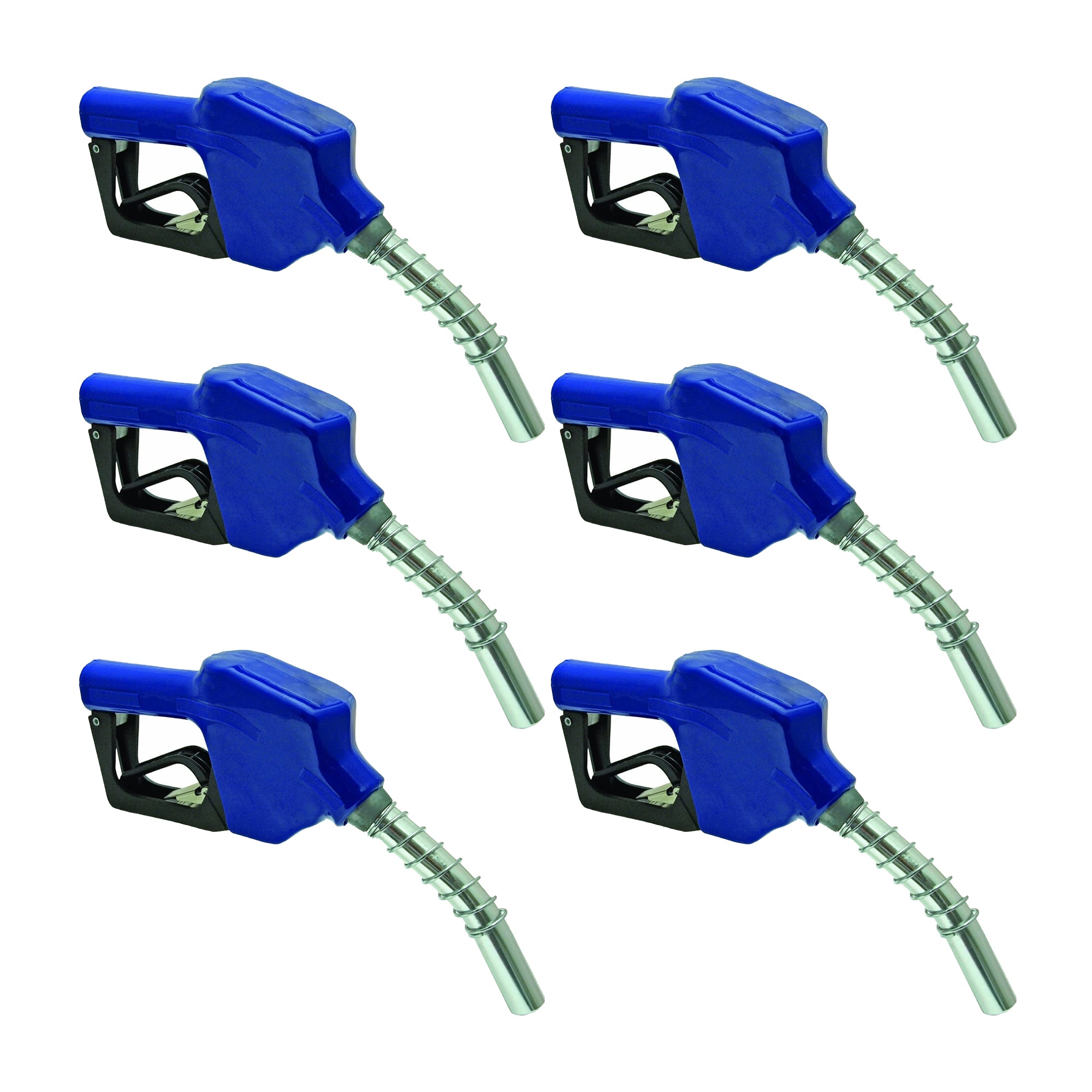 Apache 3/4 Inch Blue Automatic Shut Off Fuel Nozzles, 15/16 Inch Spouts (6 Pack) - VMInnovations