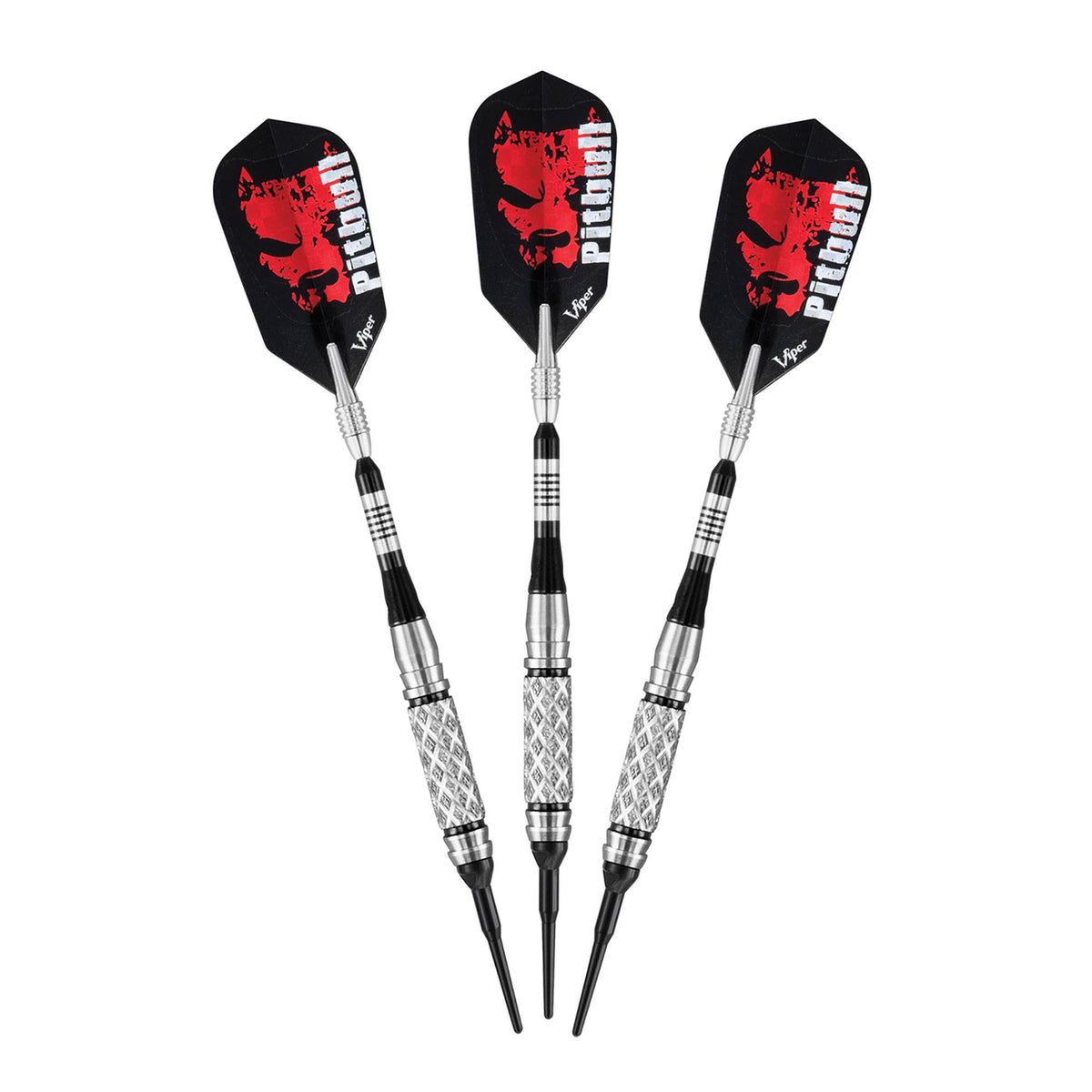 Viper Pitbull 90% Tungsten 18 Gram Diamond Cut Barrel Soft Tip Darts w/ Case