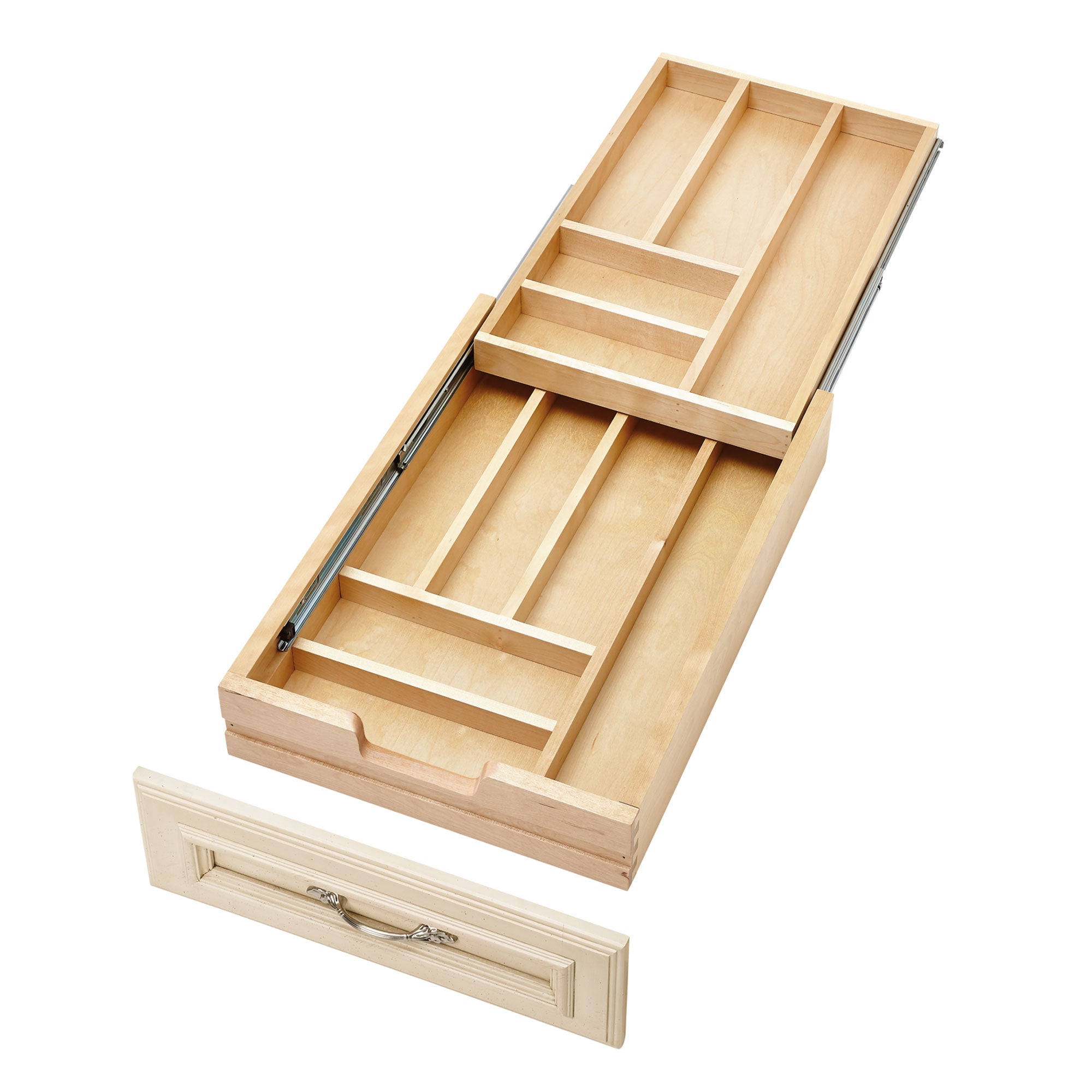 Rev-A-Shelf Two-Tier Cutlery Drawer System w/ BLUM Soft-Close, 4WTCD-18HSC-1 - VMInnovations