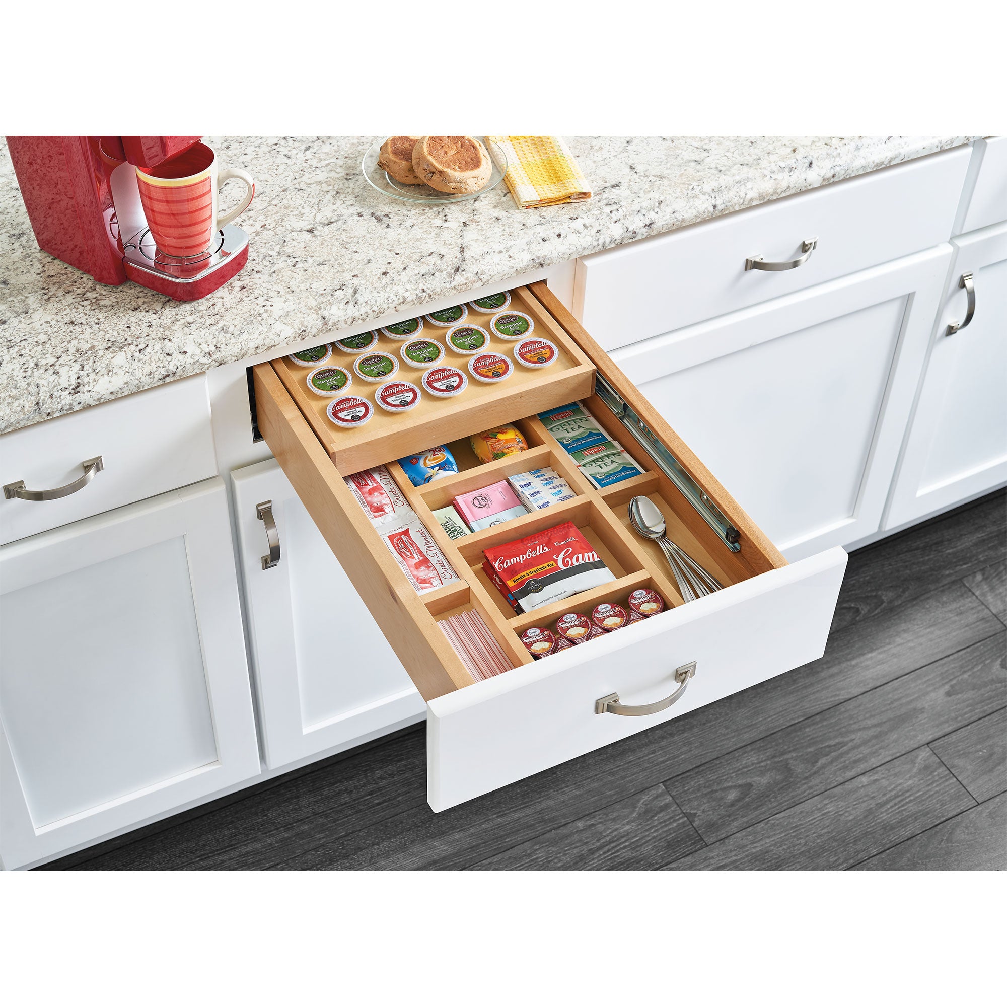 Rev-A-Shelf 15'' Tiered K-Cup Drawer Organizer w/ Soft-close, 4WTCD-18HSC-KCUP-1