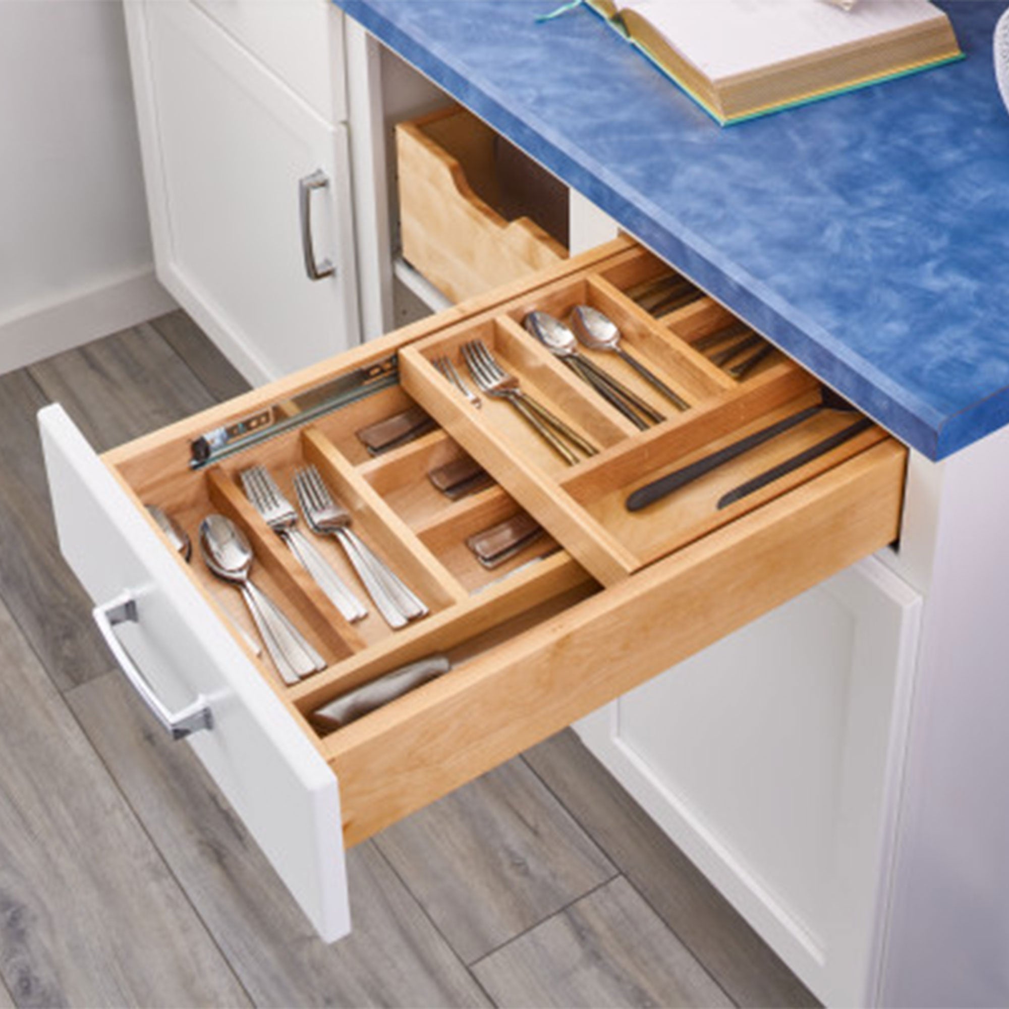 Rev-A-Shelf Two-Tier Cutlery Drawer System w/ BLUM Soft-Close, 4WTCD-21HSC-1