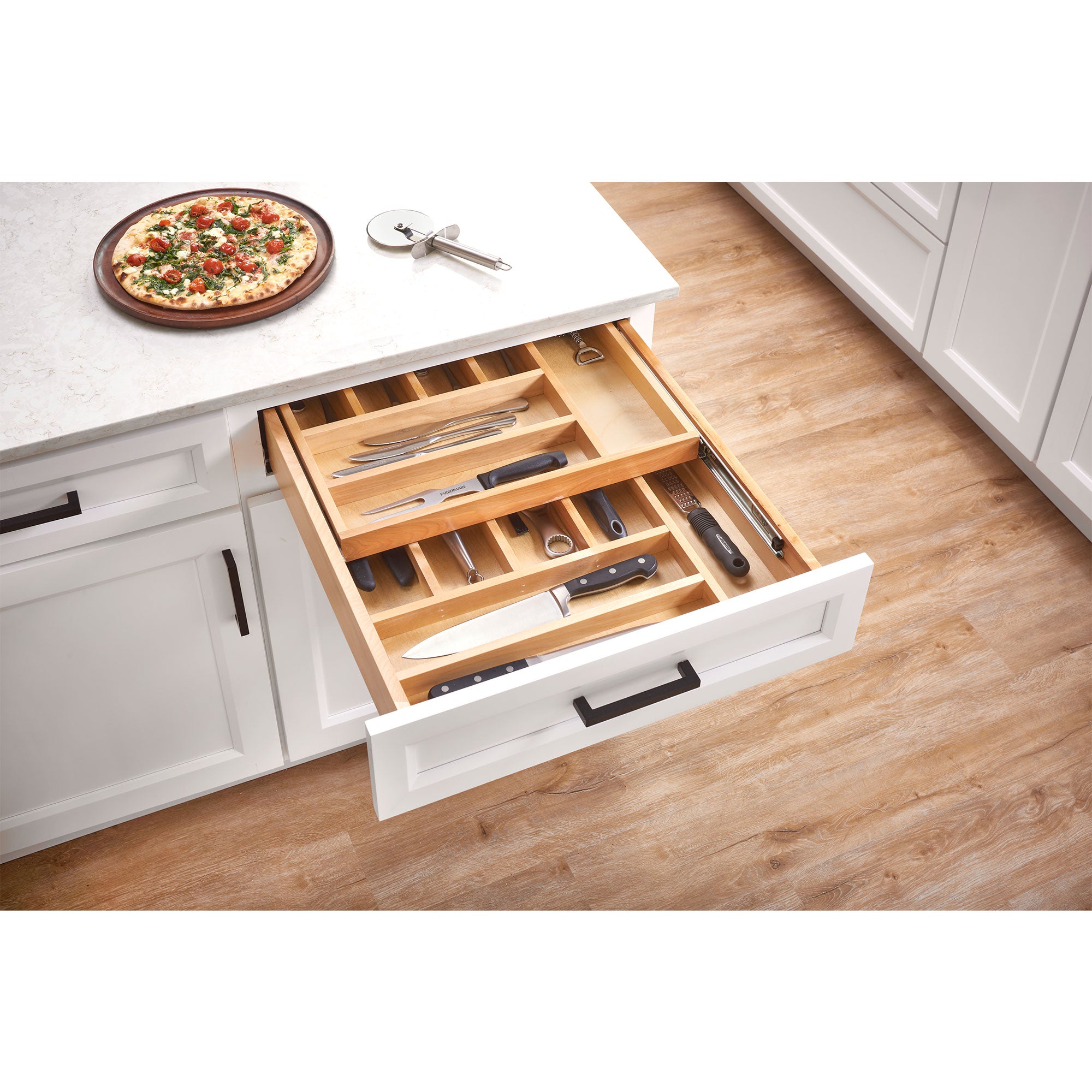 Rev-A-Shelf 21'' Tiered Cutlery Organizer with BLUM Soft-Close, 4WTCD-24HSC-1