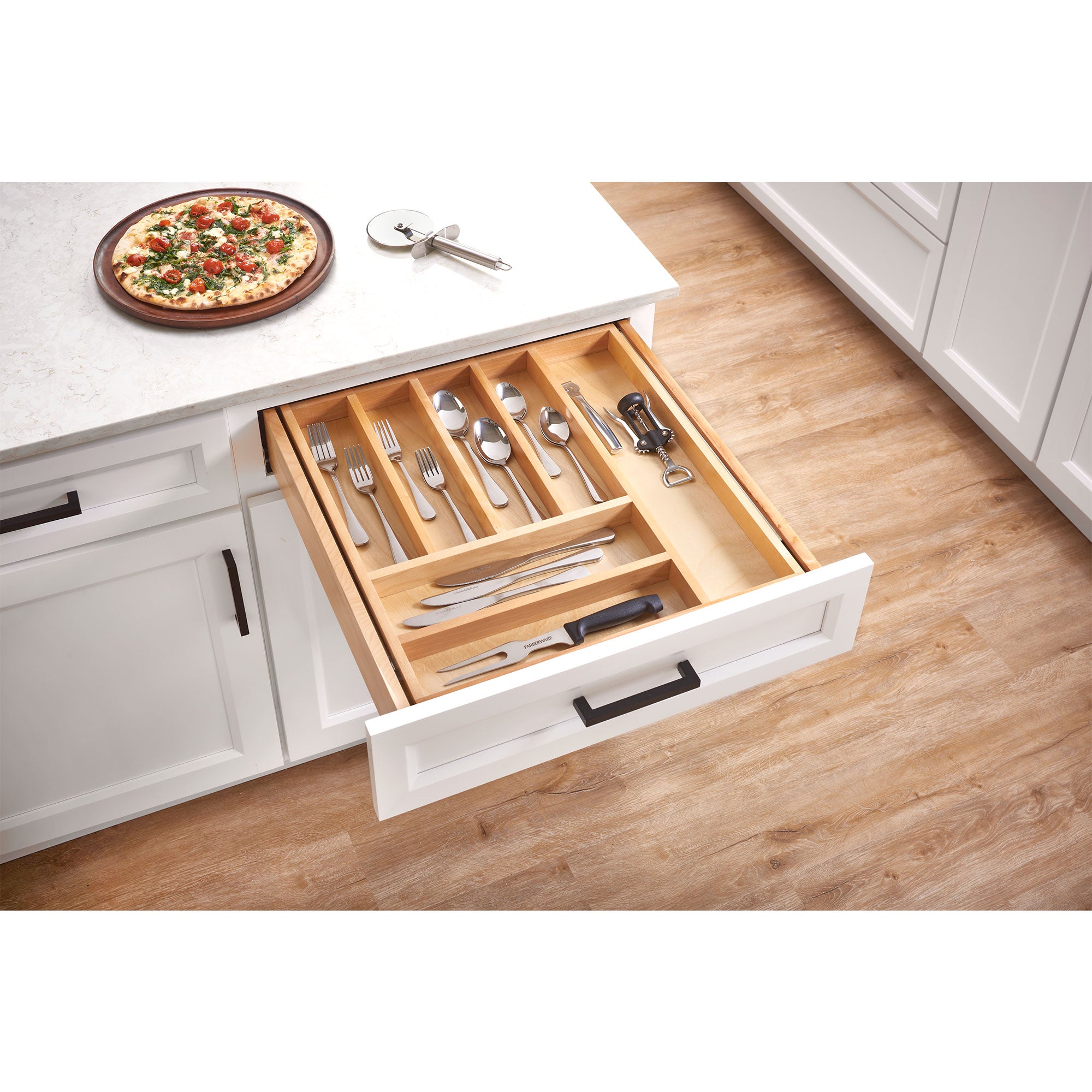 Rev-A-Shelf 21'' Tiered Cutlery Organizer with BLUM Soft-Close, 4WTCD-24HSC-1