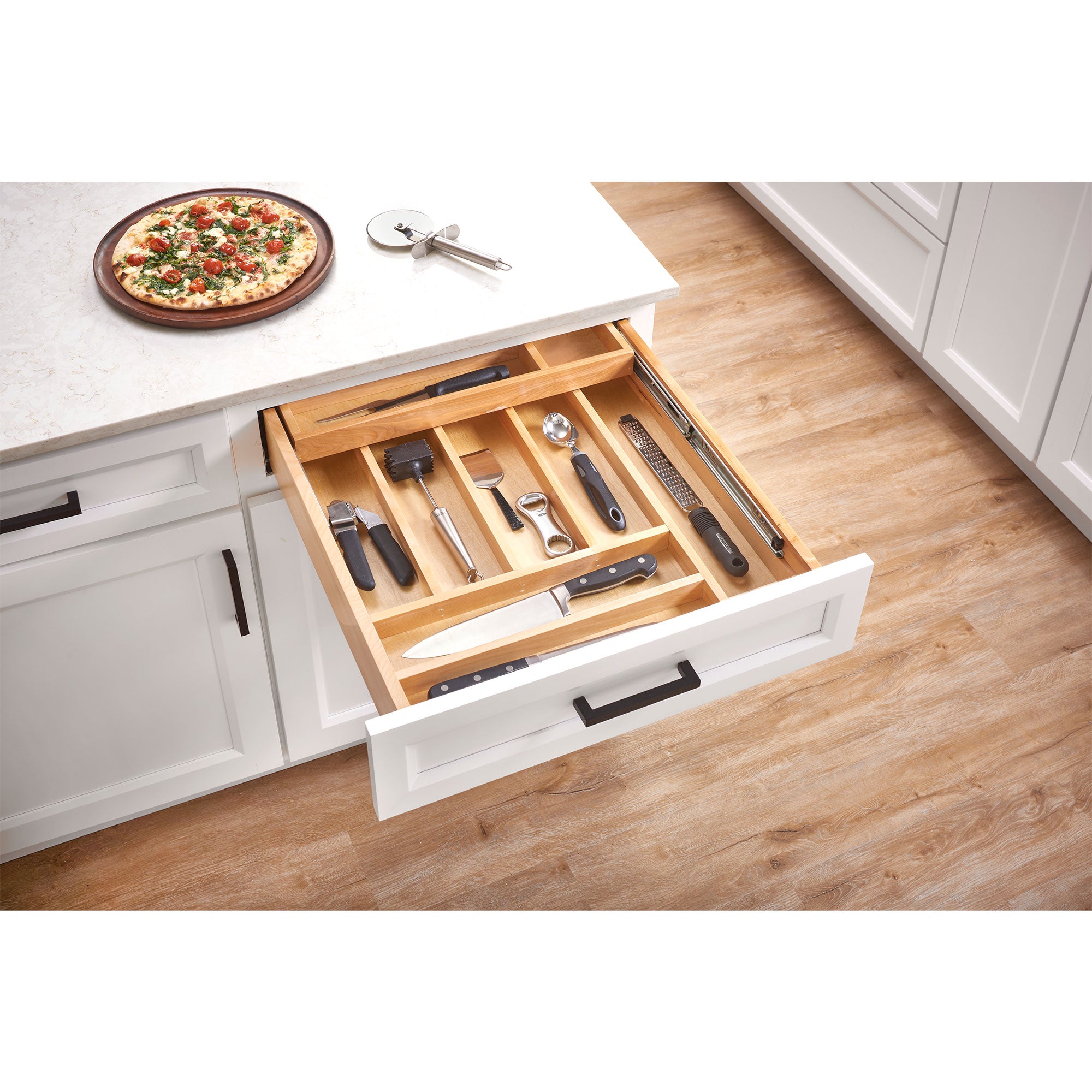 Rev-A-Shelf 21'' Tiered Cutlery Organizer with BLUM Soft-Close, 4WTCD-24HSC-1