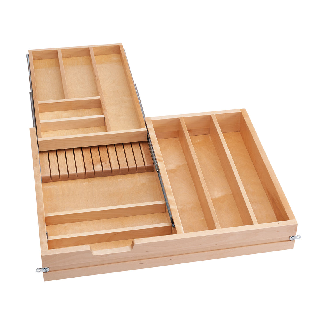 Rev-A-Shelf 27'' Tiered Cutlery Drawer Organizer with Soft-Close, 4WTCD-30HSC-1 - VMInnovations