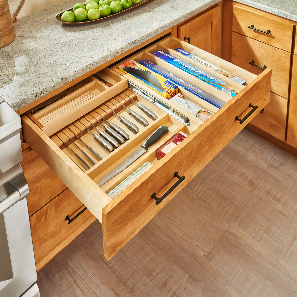 Rev-A-Shelf 4WTCD-36HSC-1 33 Inch Tiered Cutlery Drawer Organizer w/ Soft Close