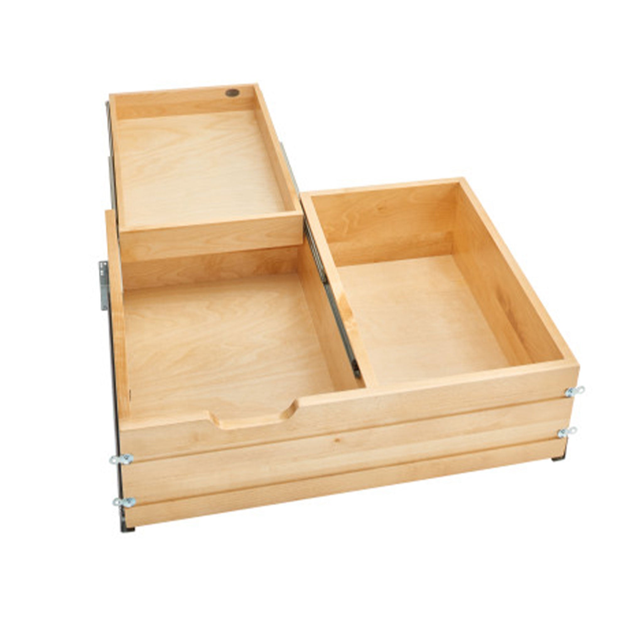 Rev-A-Shelf Maple Two-Tier Deep Drawer System w/ BLUM Soft-Close, 4WTCDD-30HSC-1