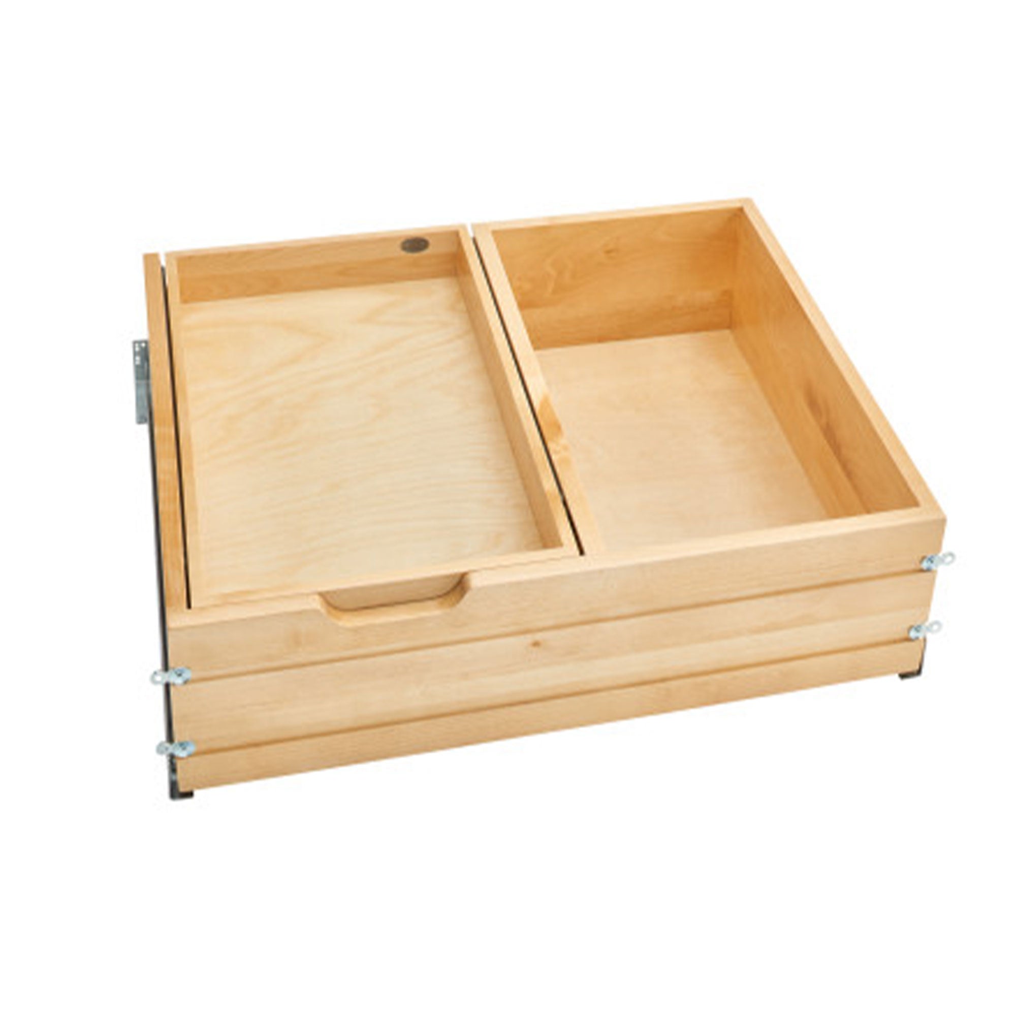 Rev-A-Shelf Maple Two-Tier Deep Drawer System w/ BLUM Soft-Close, 4WTCDD-30HSC-1