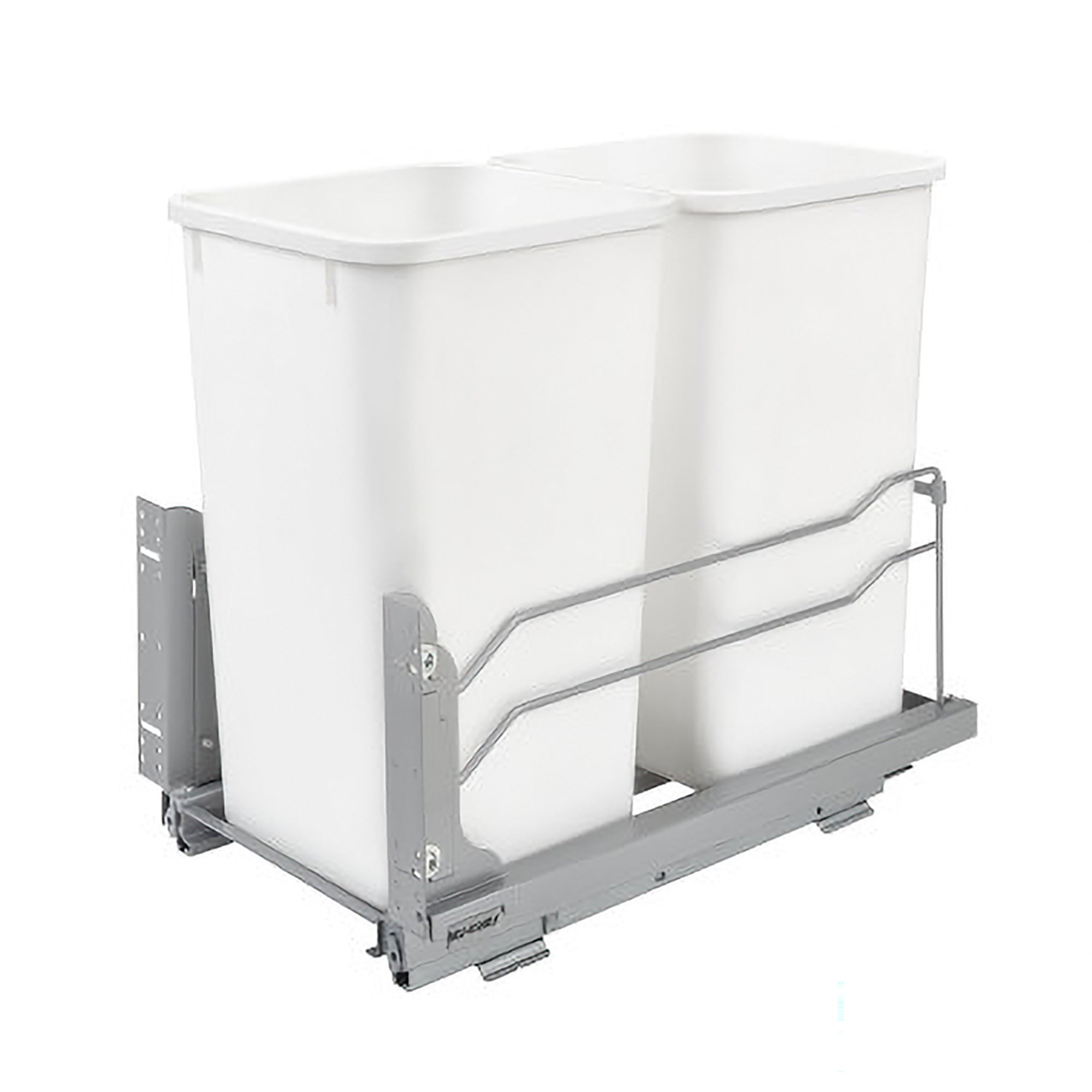Rev-A-Shelf Double Pullout Trash Can 27 qt. w/ Soft-close, 53WC-1527SCDM-211 - VMInnovations