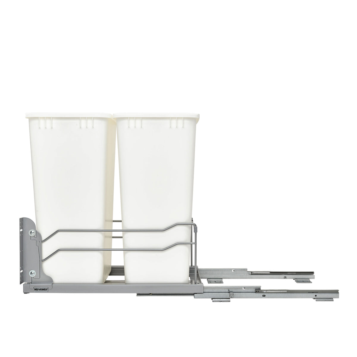 Rev-A-Shelf Double Pullout Trash Cans 50 qt. with Soft-close, 53WC-2150SCDM-211