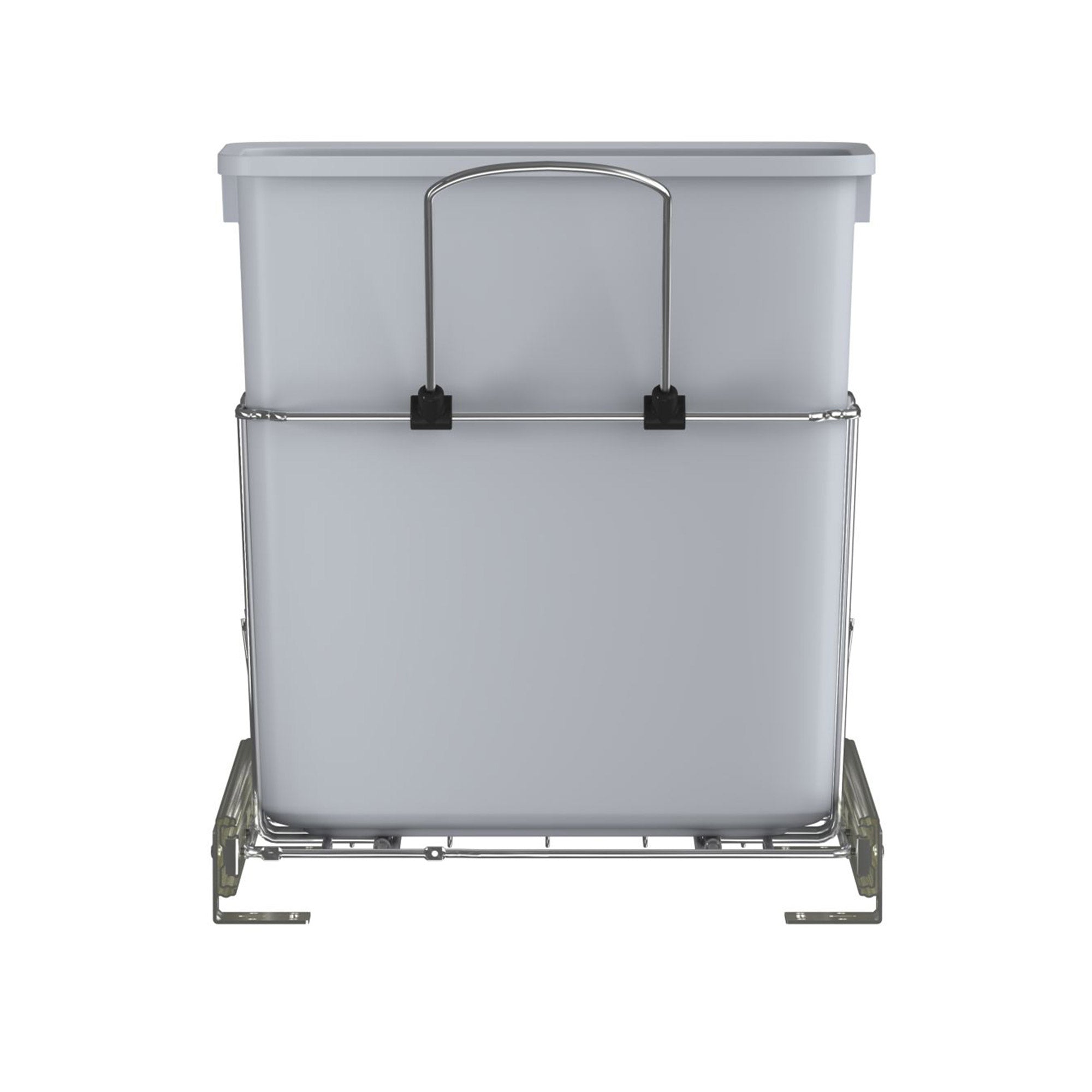 Rev-A-Shelf 20 qt. Universal Waste Container with Rear Basket, RUKD-1420RB-1 - VMInnovations
