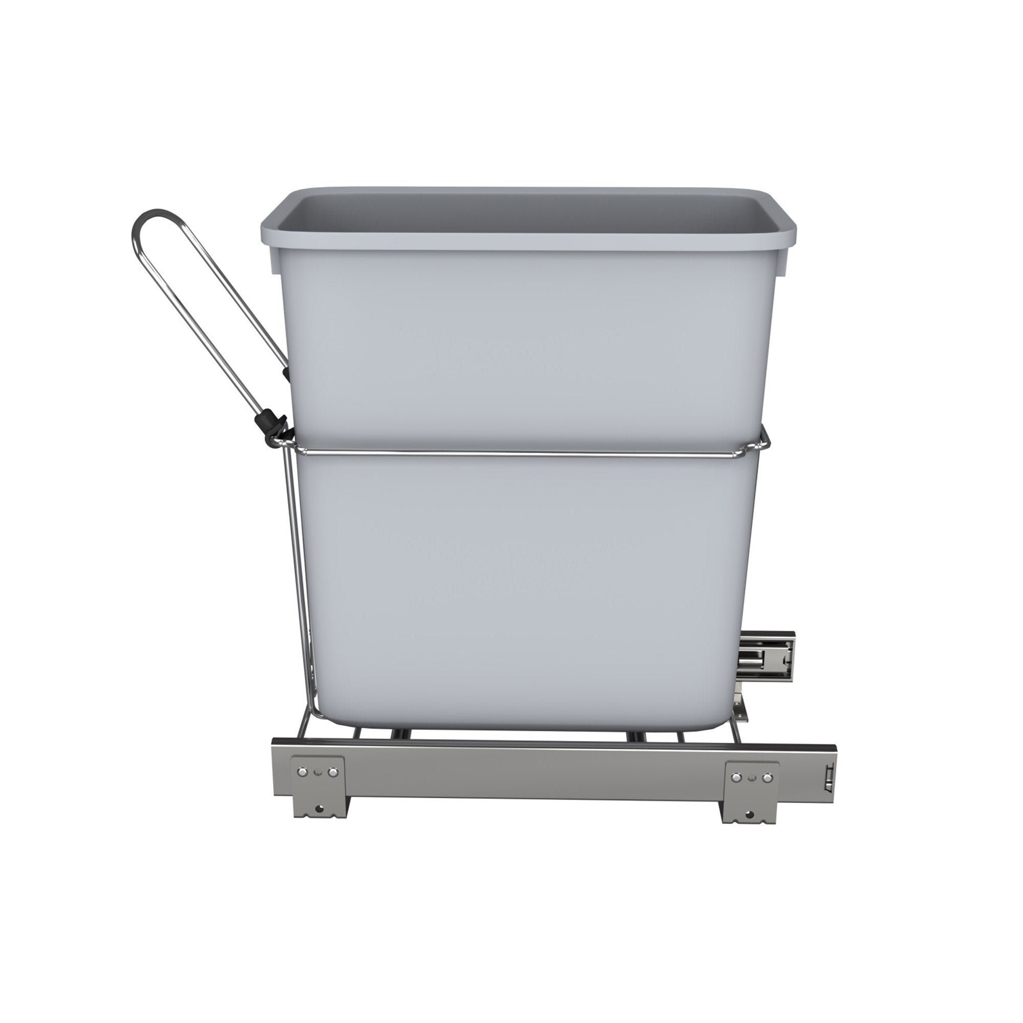 Rev-A-Shelf 20 qt. Universal Waste Container with Rear Basket, RUKD-1420RB-1 - VMInnovations