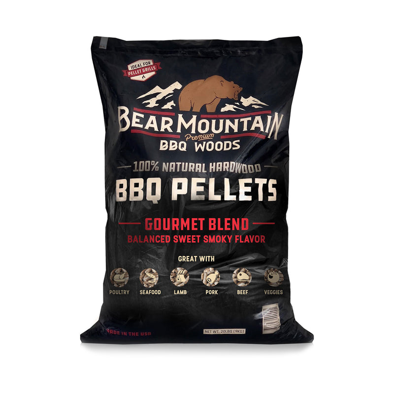 Bear Mountain BBQ Natural Hardwood Gourmet Blend Smoker Pellets, 20 lbs (3 Pack)