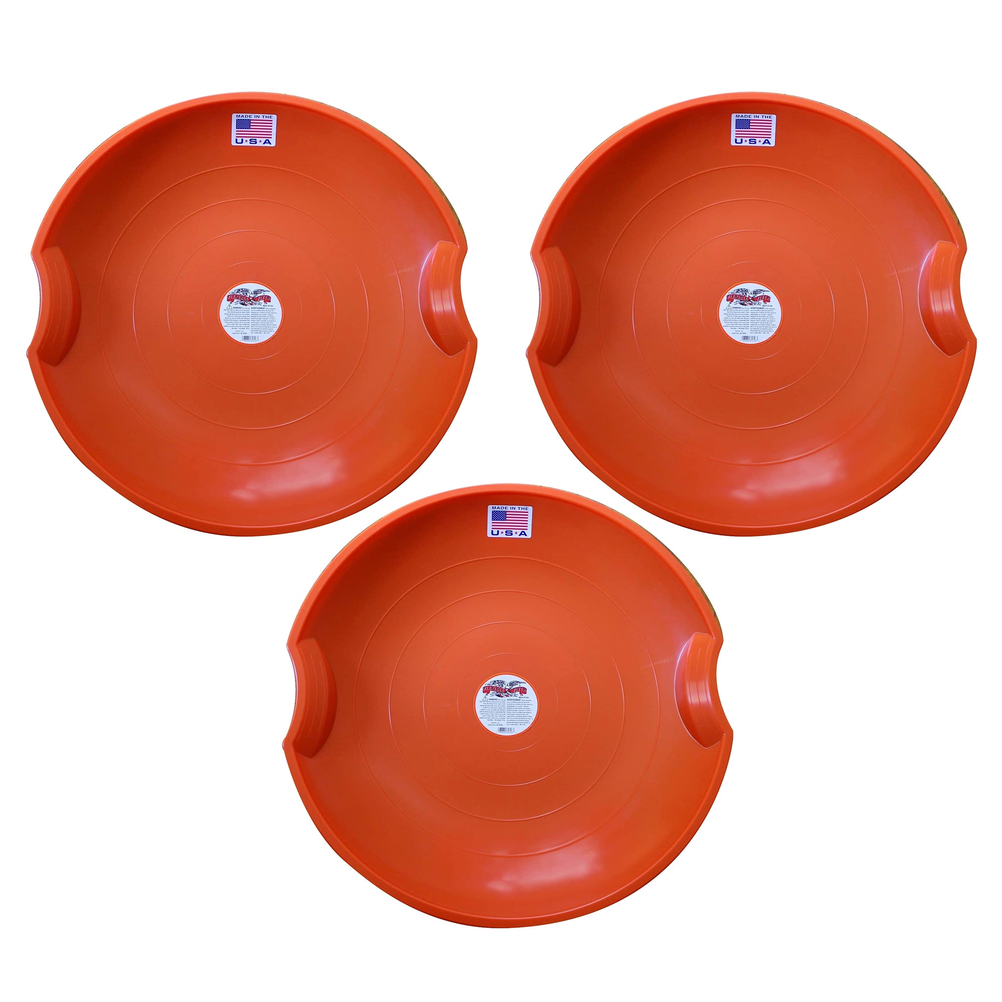 Paricon 626-O Flexible Flyer Flying Saucer Sled, 26 In Diameter, Orange (3 Pack) - VMInnovations