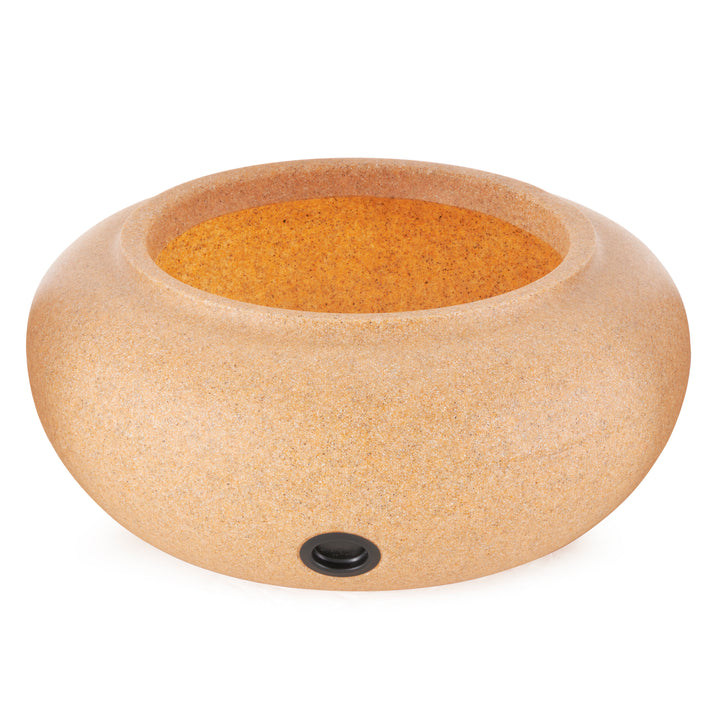 HC Companies 21 In Decorative Plastic Outdoor Garden Hose Storage Pot, Orange - VMInnovations