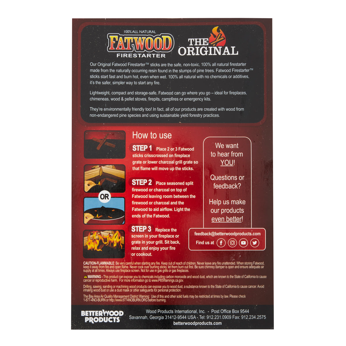 Better Wood Products 18lb Fire Wood Fatwood Firestarter Crate (Open Box) - VMInnovations