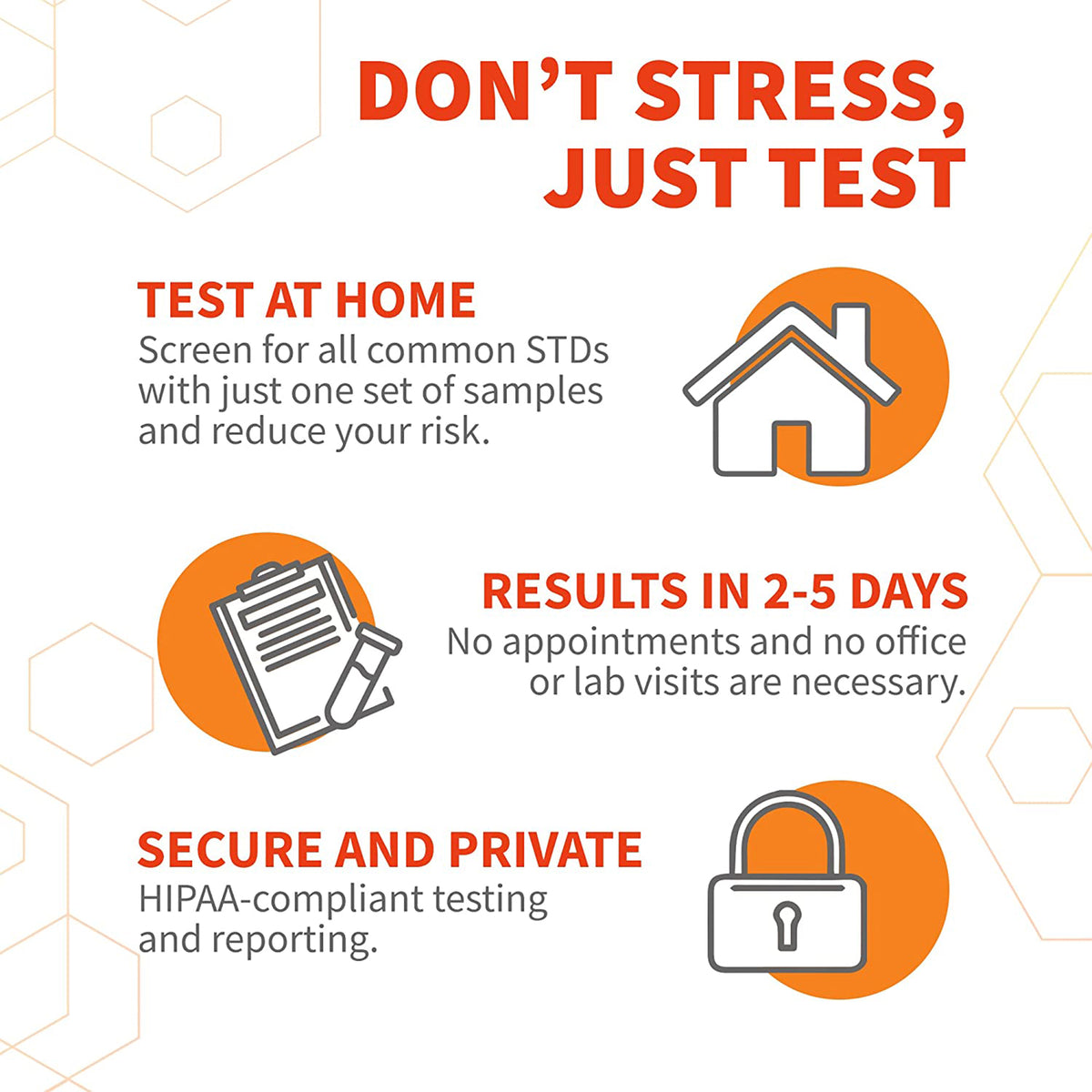 myLAB Box Safe Box Men's Health STD 5 Panel HIV Rapid Mail In At Home Test Kit - VMInnovations
