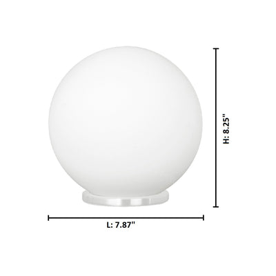 Eglo Lighting Rondo 8 Inch 60 Watt Portable Round Orb Glass Table Lamp (Used)